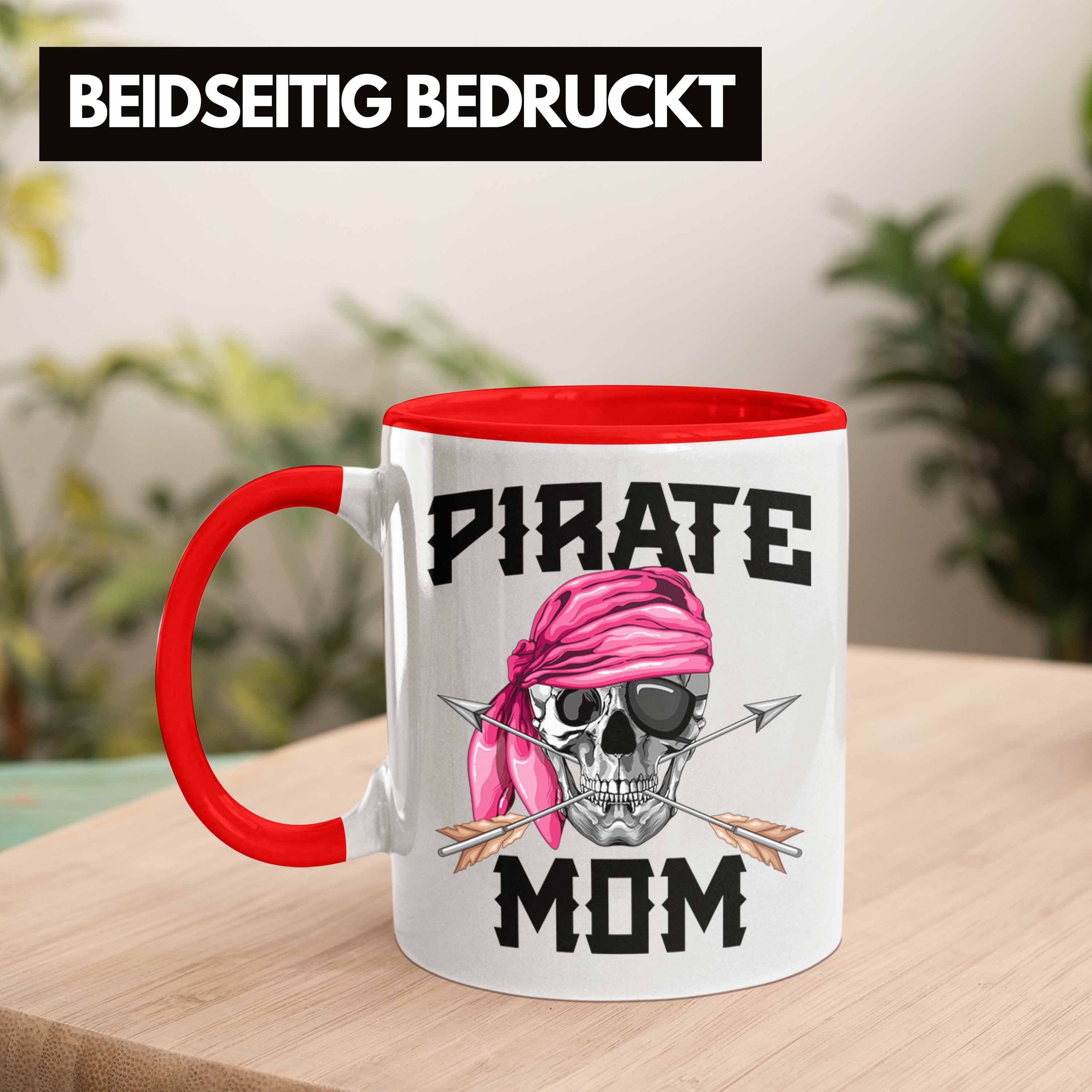 Tasse Piraten für Mutter Geschenk eine Tasse Muttertag Trendation Rot Pirate Mom