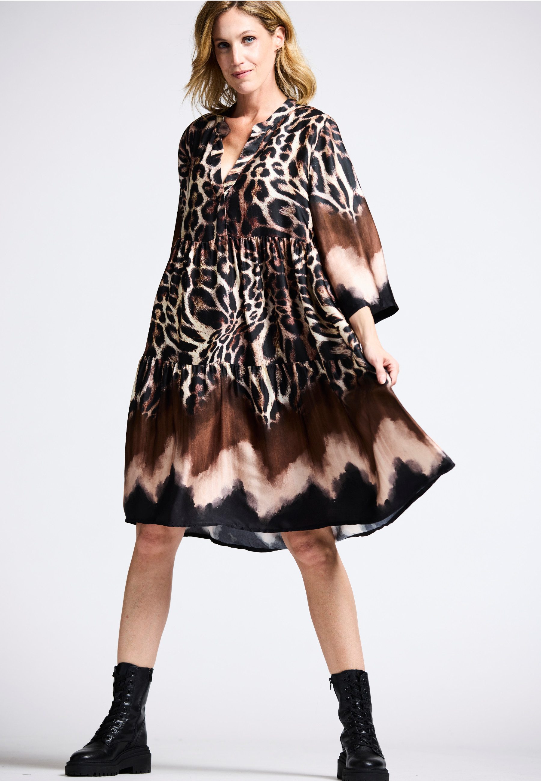 Andijamo-Fashion Tunikakleid WILD GLAM Bordure