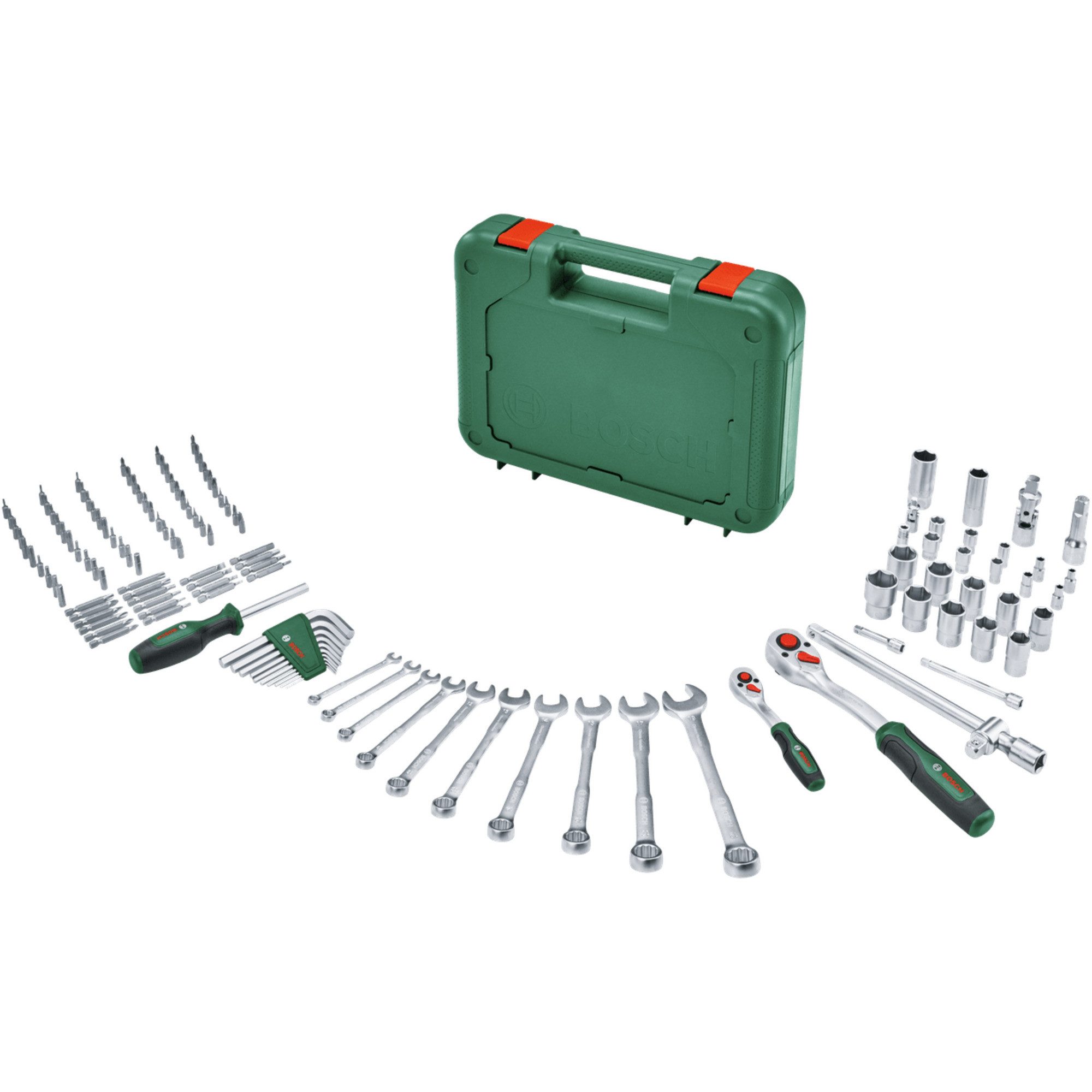 Bosch Professional Werkzeugset Bosch Heimwerken & Garten Advanced Werkzeugkoffer, (132-tlg)