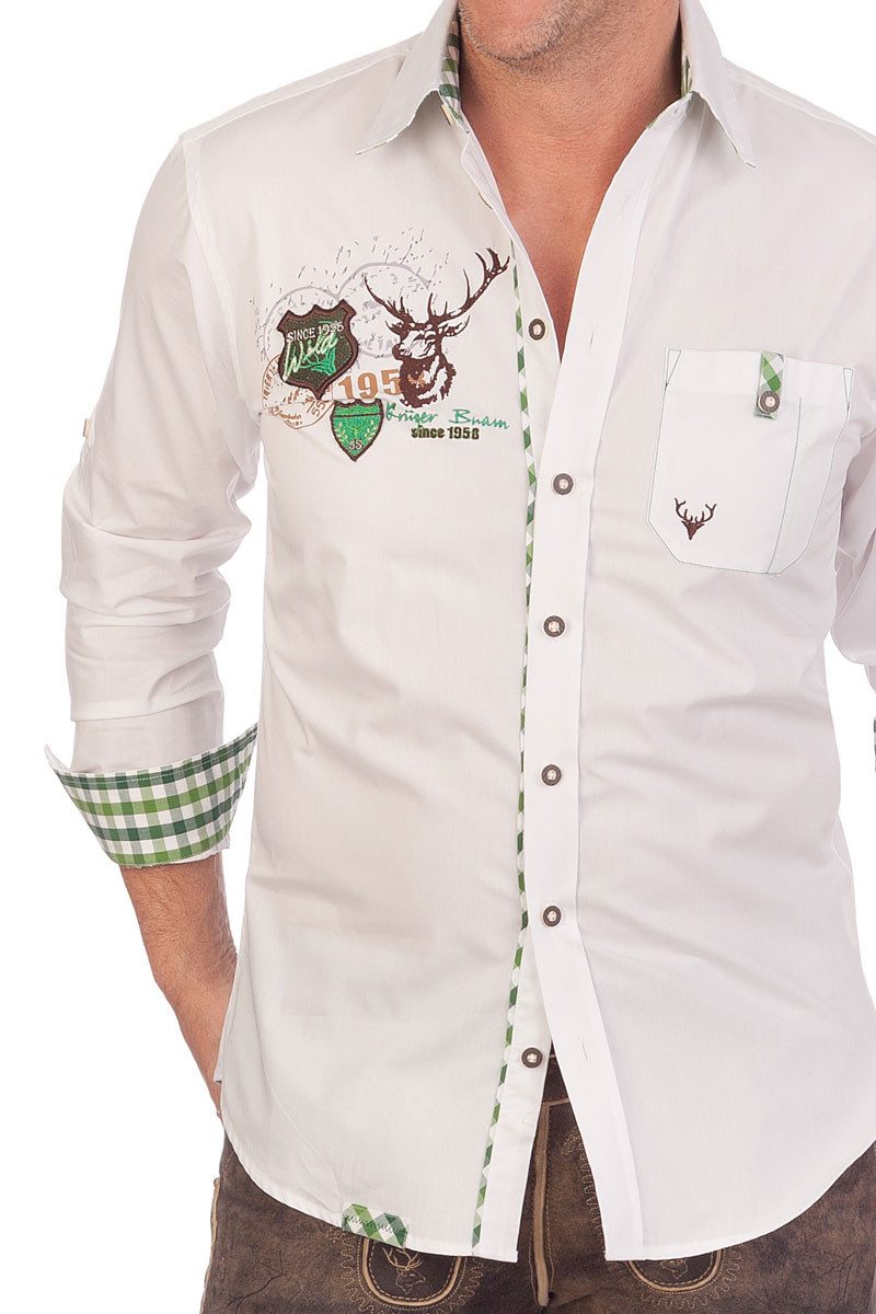 KRÜGER BUAM Trachtenhemd Trachtenhemd - RUDI - grün
