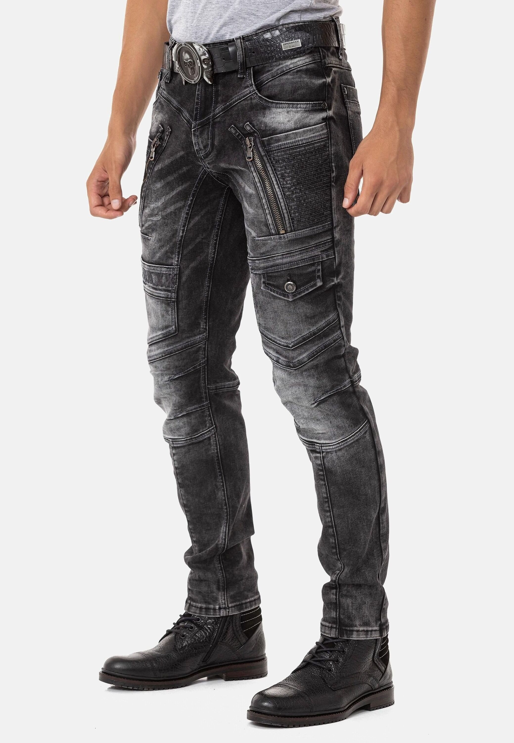 Cipo & Baxx 5-Pocket-Jeans Jeans Jeans im Used-Look