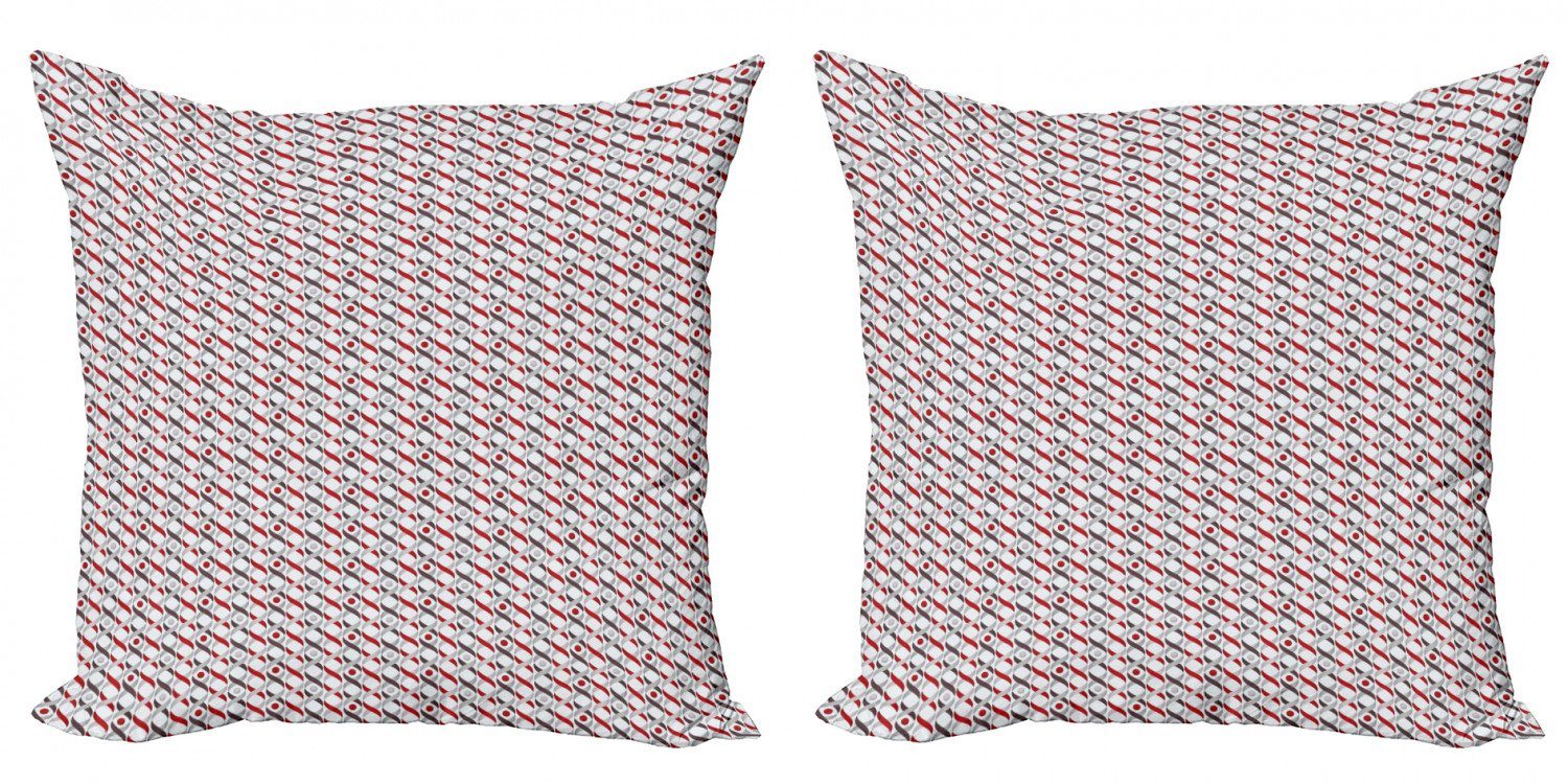 Kissenbezüge Modern Accent Doppelseitiger Digitaldruck, Abakuhaus (2 Stück), Abstrakt Tangled Ogee Linien