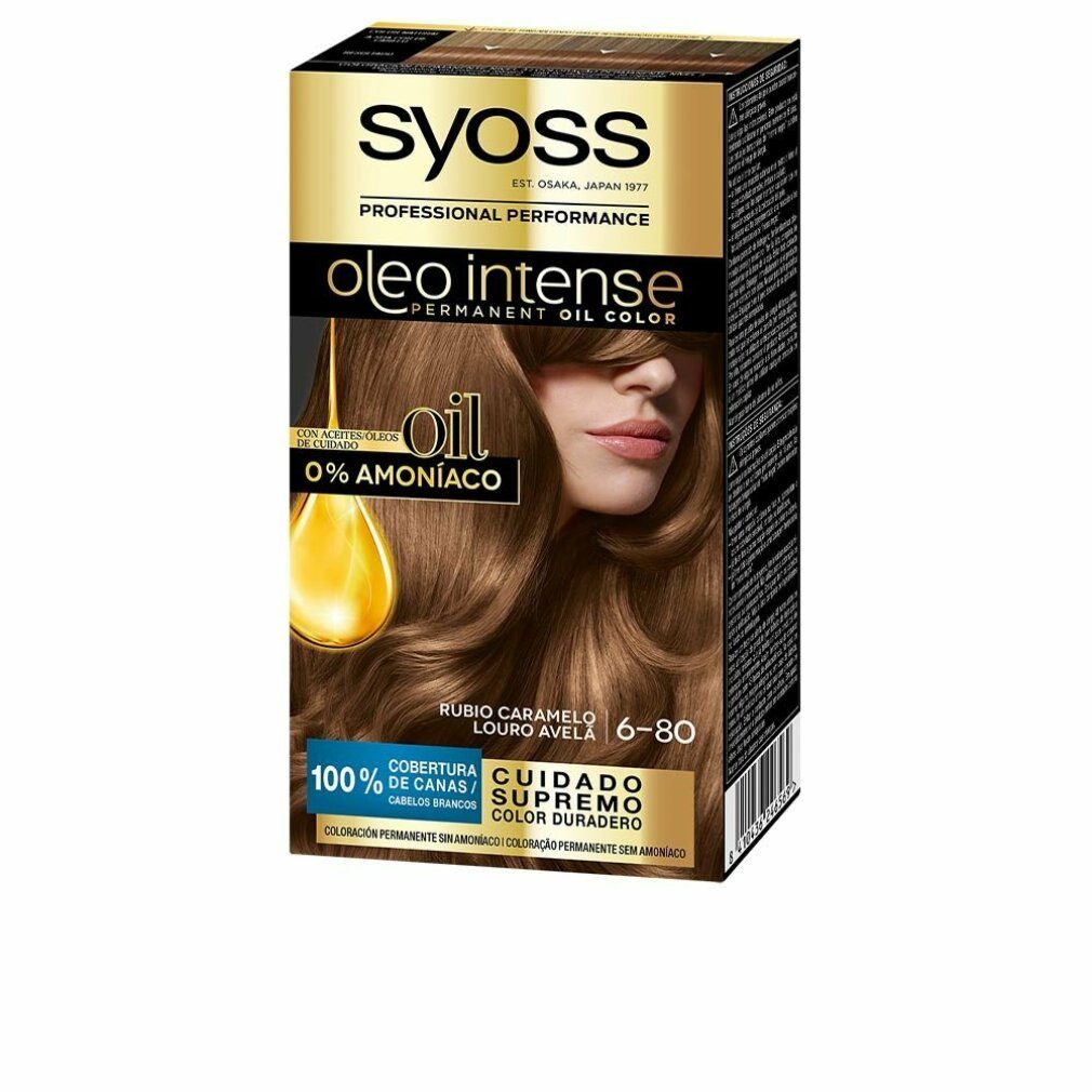 Syoss Mascara Oleo Intense Permanent Hair Color 6-80 Caramel Blonde