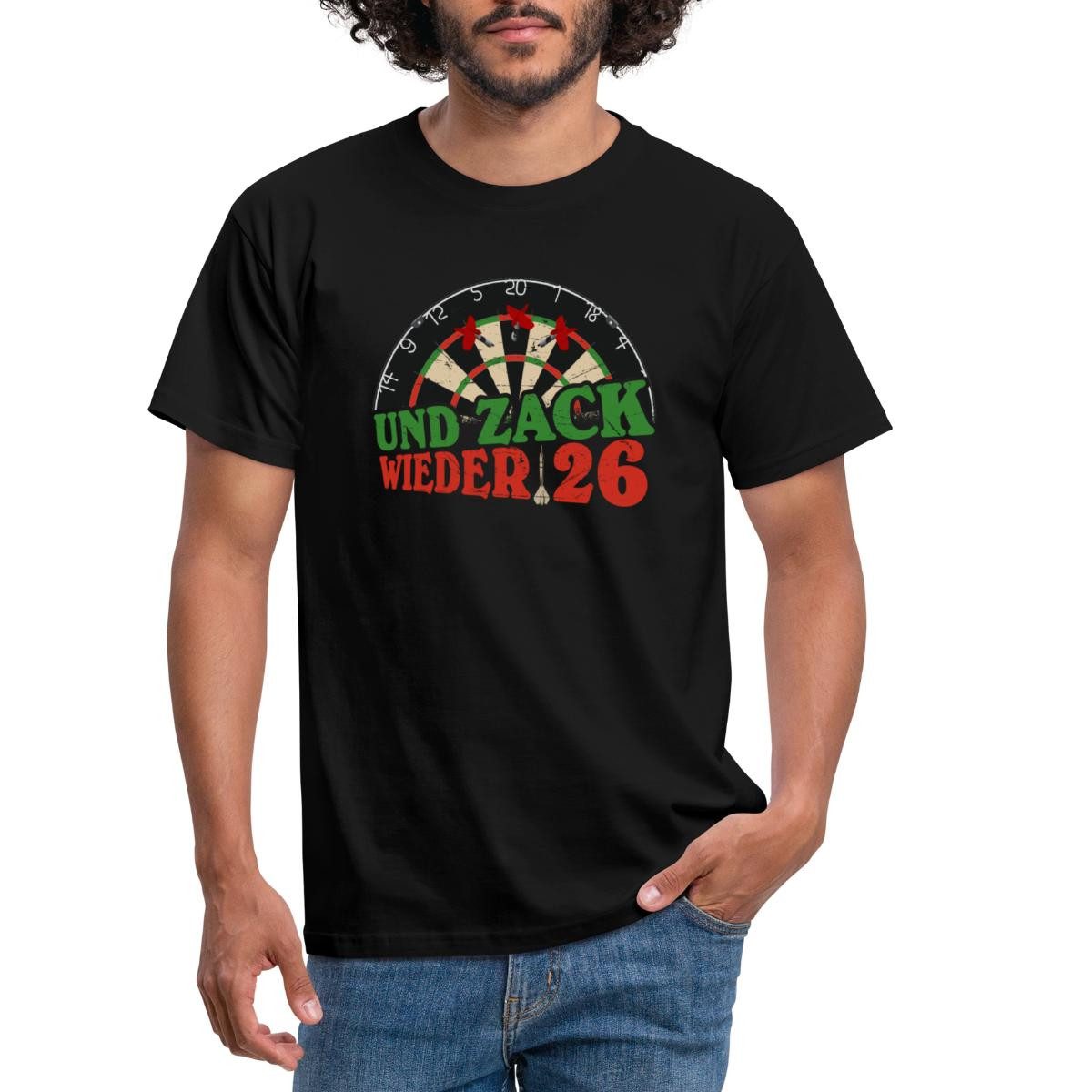 Spreadshirt T-Shirt Dart Dartscheibe Und Zack wieder 26 Männer T-Shirt (1-t günstig online kaufen