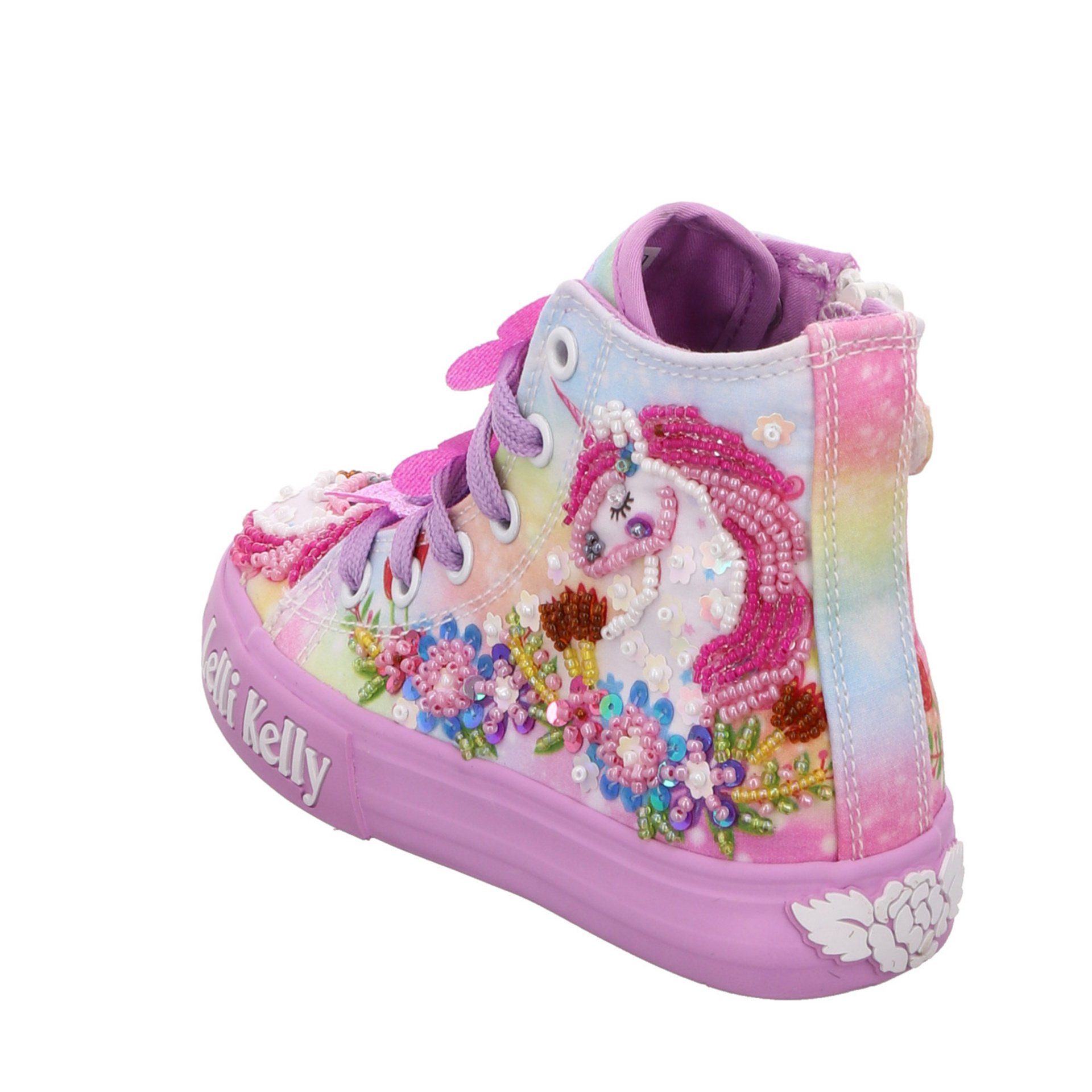 Lelli Kelly Mädchen Sneaker rot+lila Stiefelette Unicorn Schuhe Kombi Textil Sneaker sonst