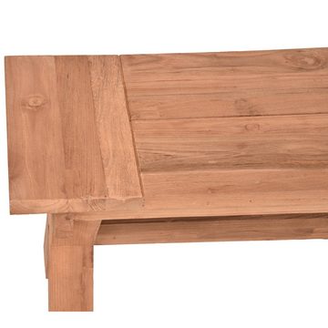 Lomadox Gartenbank GAZA-120, Terrassenbank aus recyceltem Teak-Holz, B/H/T: ca. 200/48/35 cm