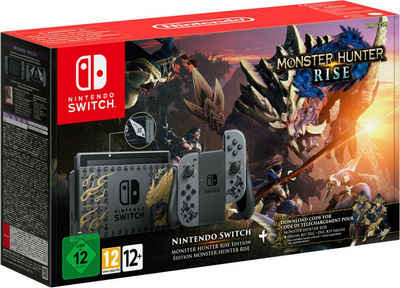 Nintendo Switch Monster Hunter Rise Limited Edition Spielekonsole Grau Gold