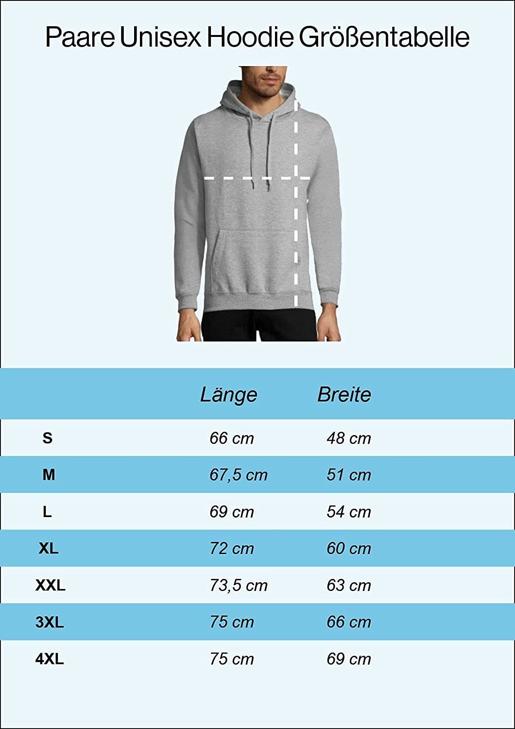 Couples Shop Kapuzenpullover KING & QUEEN Hoodie Pullover Set mit modischem Print