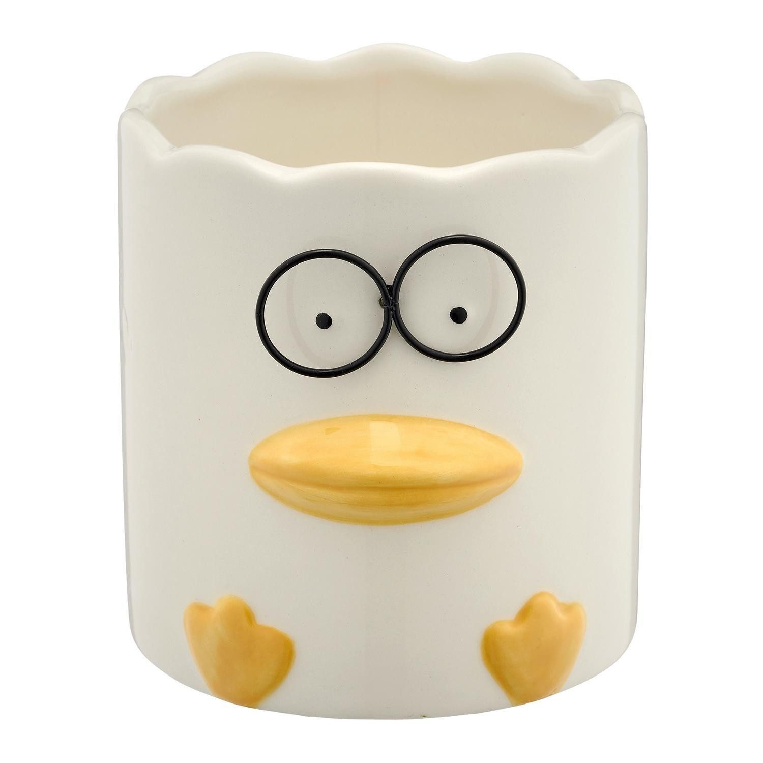 Gasper Übertopf DUCKY, H 11 cm, Weiß, Keramik, (1 St)