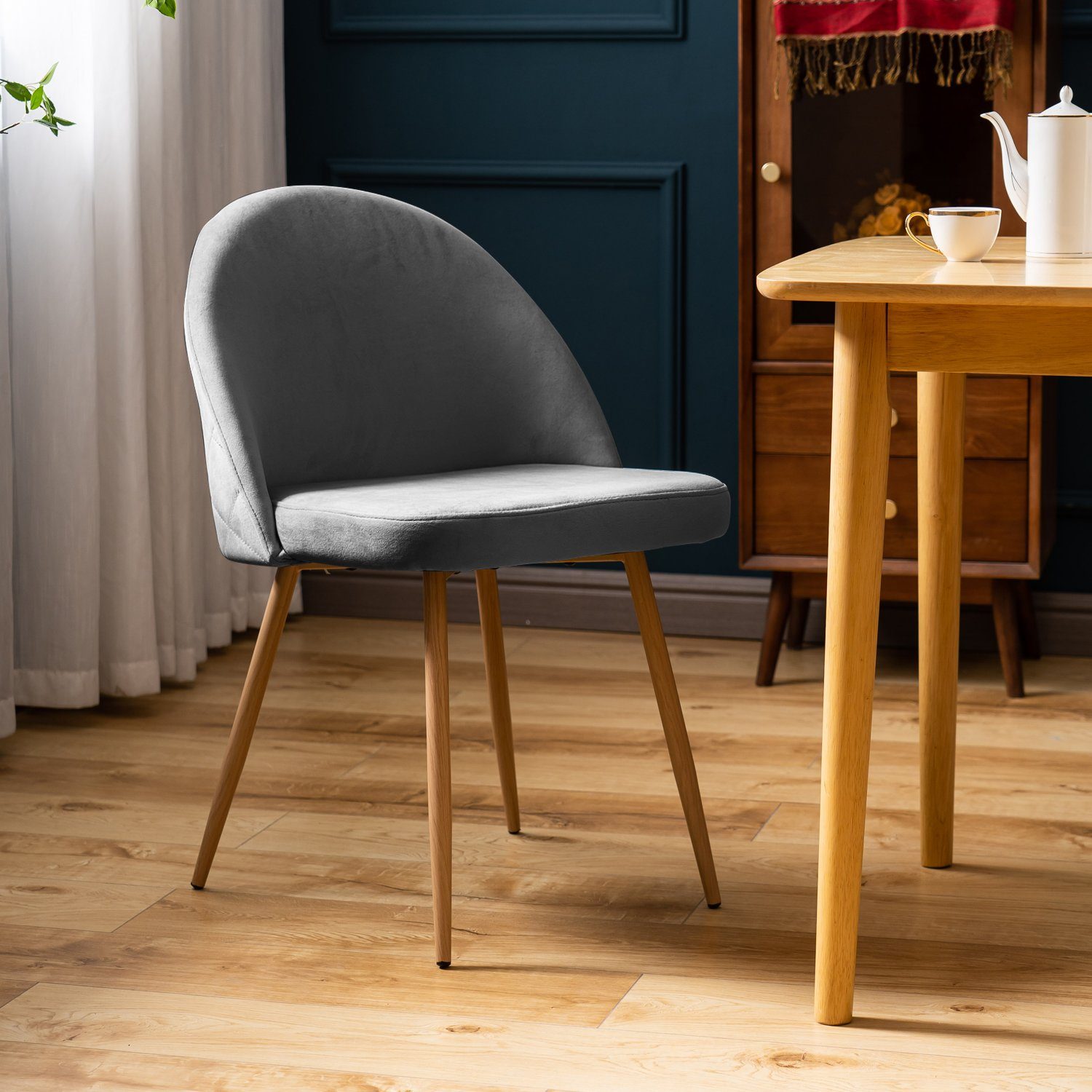 Merax Relaxsessel (1-St), mit gepolsterten Armlehne und goldenen Metallbeinen