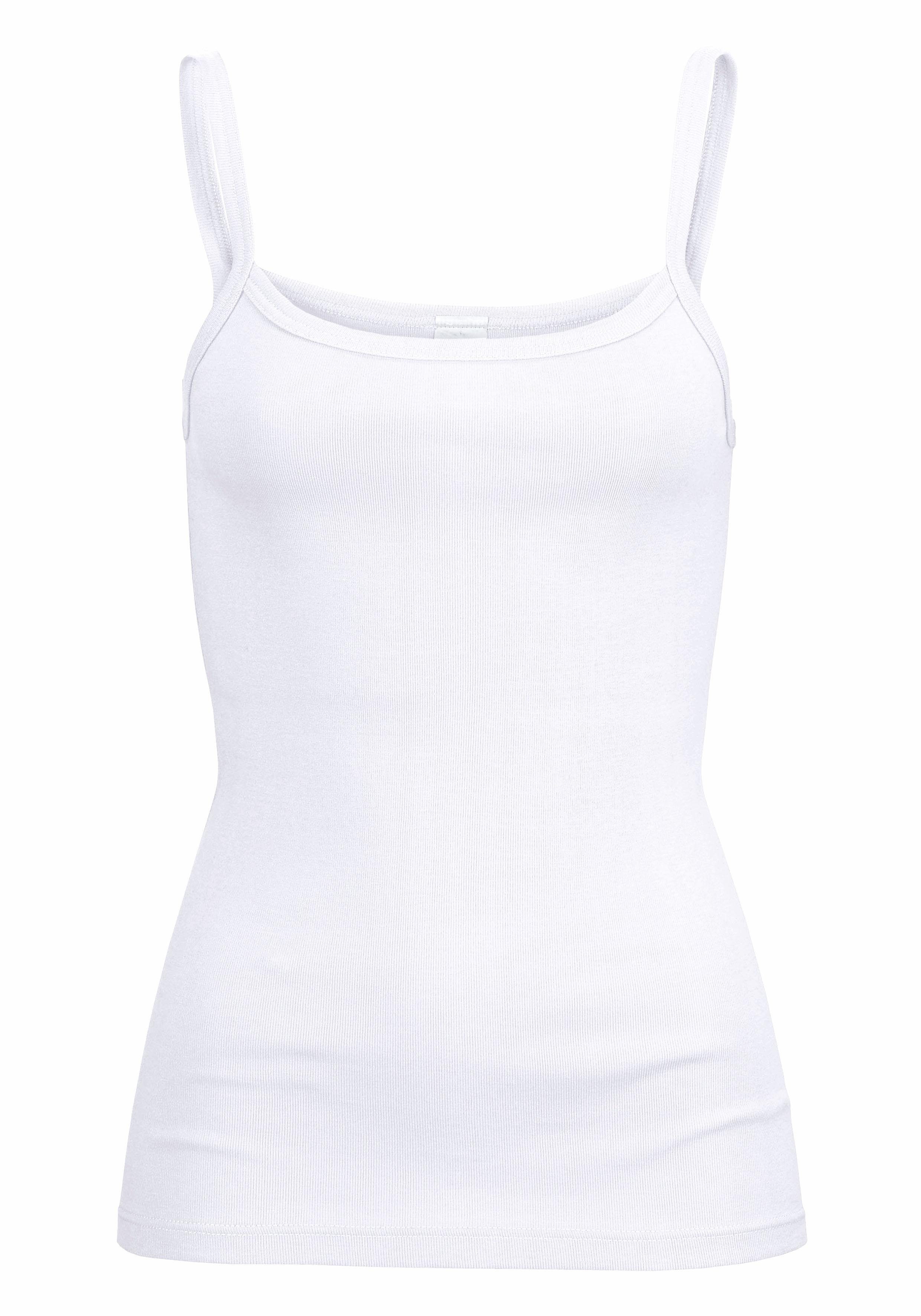 H.I.S Spaghettitop (3er-Pack) aus weicher Rippqualität aus Baumwolle