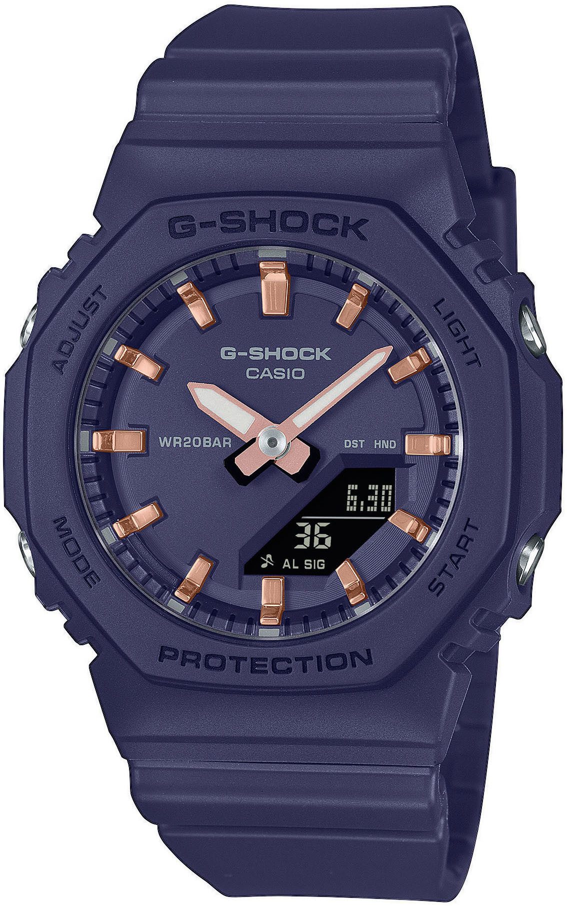 CASIO G-SHOCK Chronograph GMA-P2100M-2AER, Quarzuhr,Armbanduhr Damenuhr,Herrenuhr, bis 20bar wasserd.Resinarmband