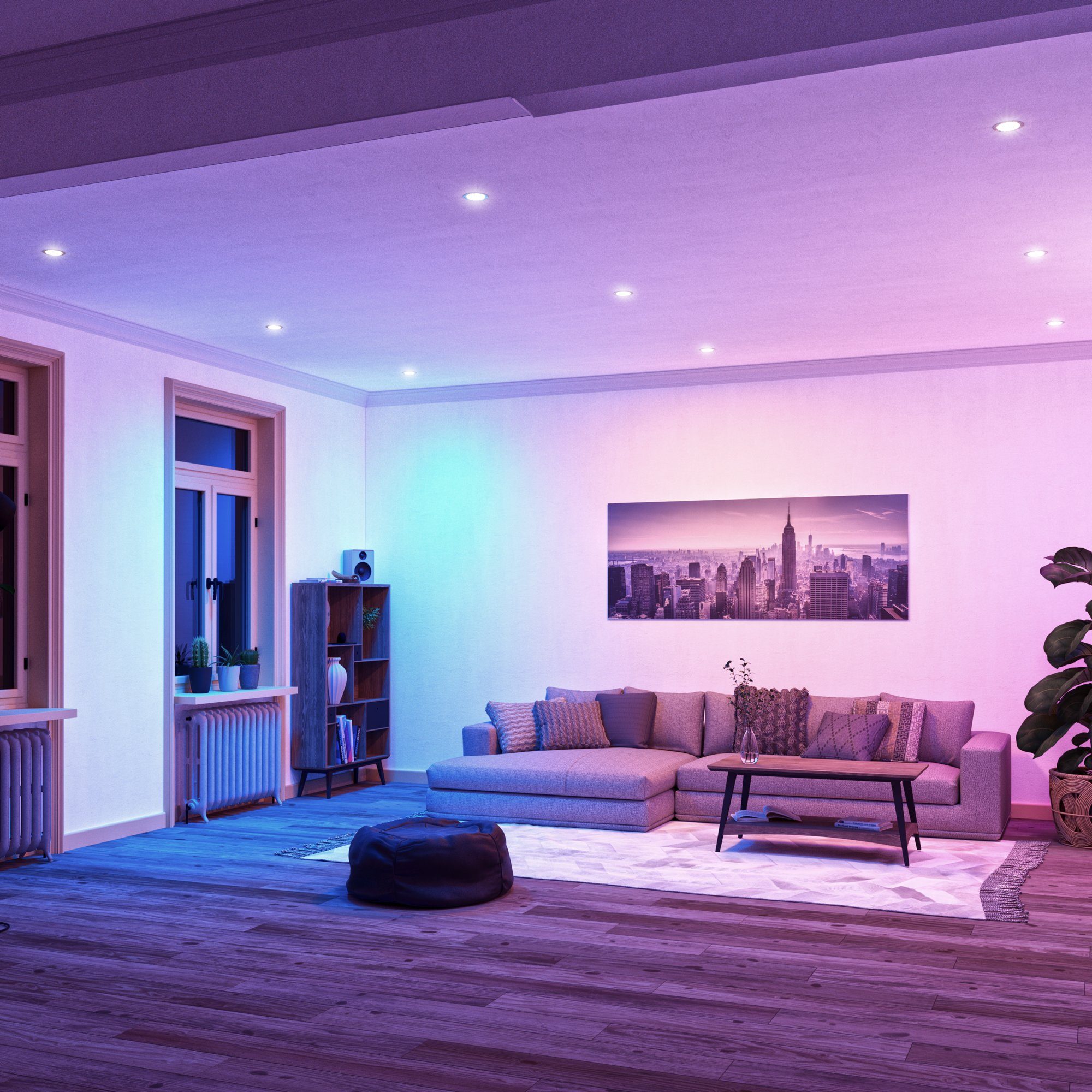 Einbauspot RGB weiss SSC-LUXon Einbaustrahler Smart Home GU10 LED RGBW schwarz LED, Matapo mit Design