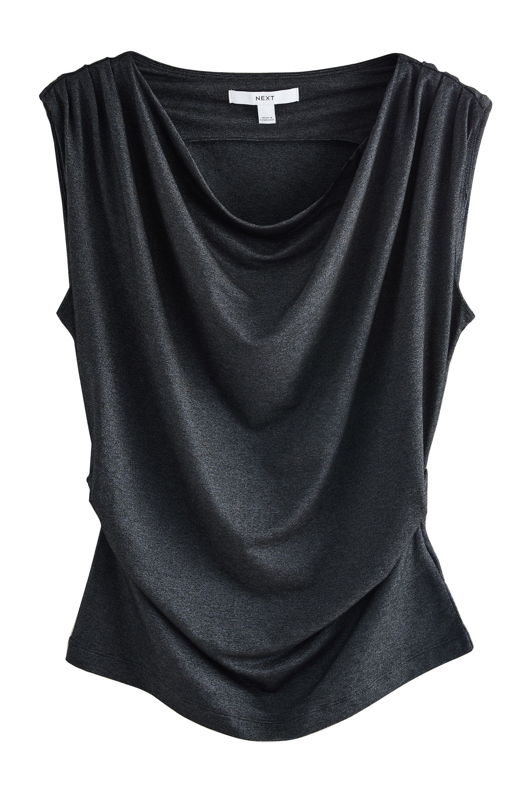 Next Trägertop Funkelndes, ärmelloses Metallic-Oberteil (1-tlg)