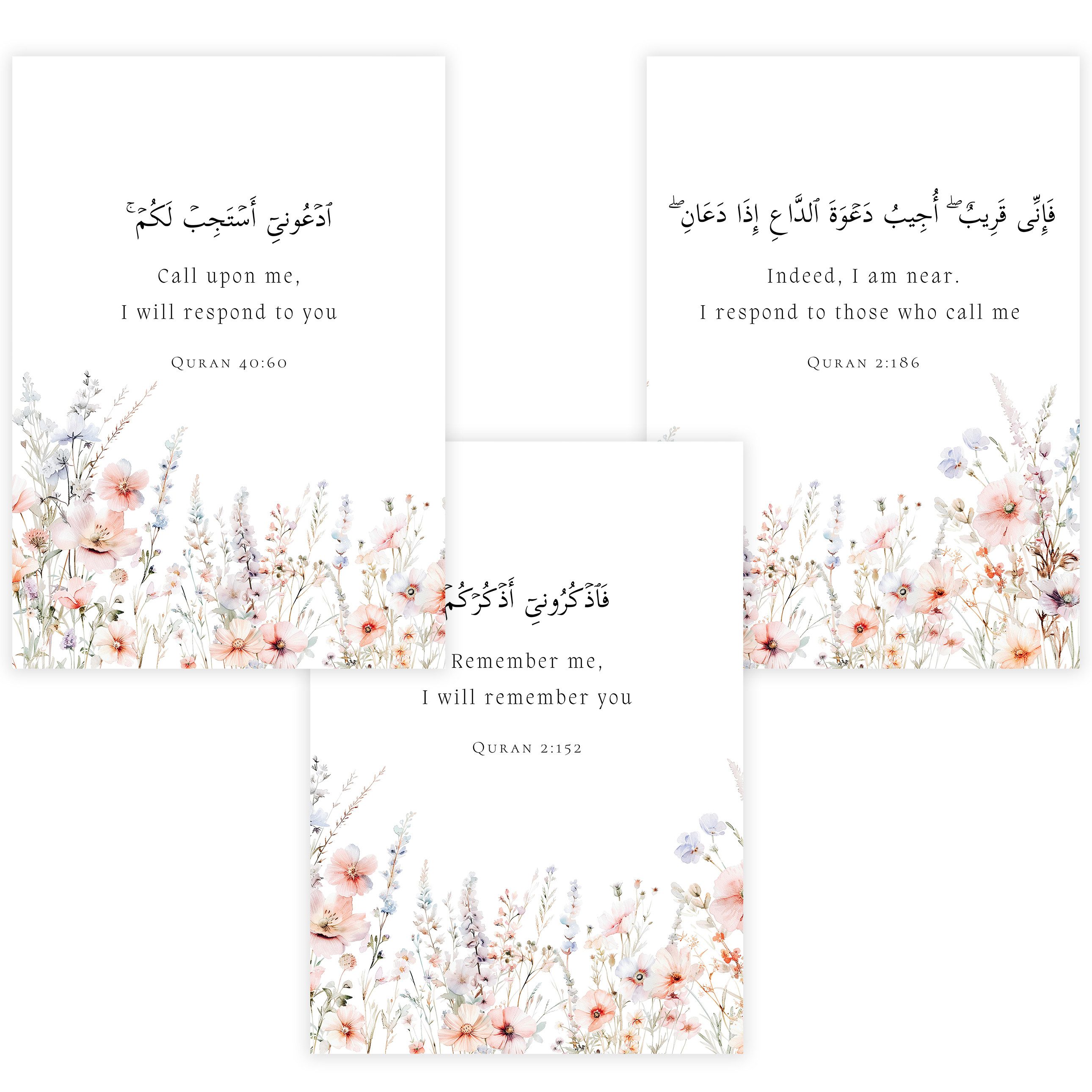 WANDKIND Poster Floral Quran Set Premium IP722, Islamisches Poster – Bild 4 von 4