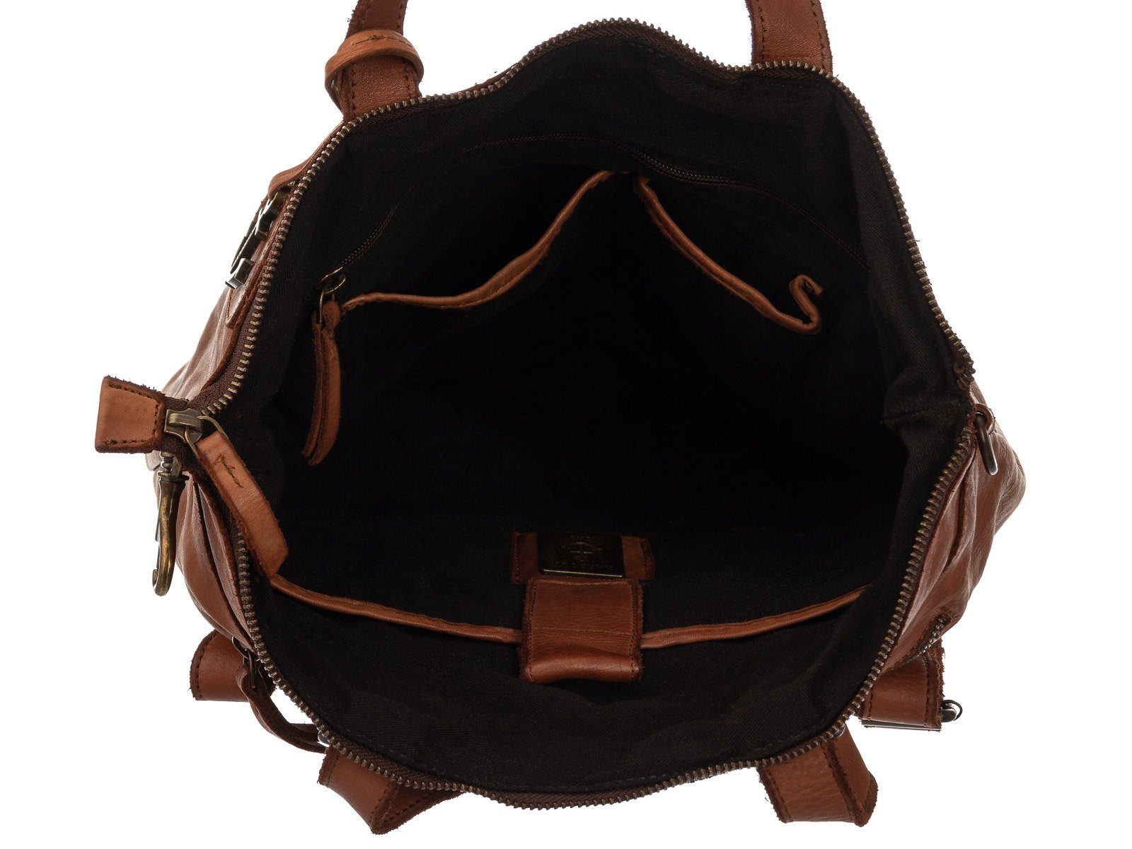 HARBOUR 2nd Orion Cityrucksack Casual Cool Cognac Leder Backpack-Style Laptoptasche