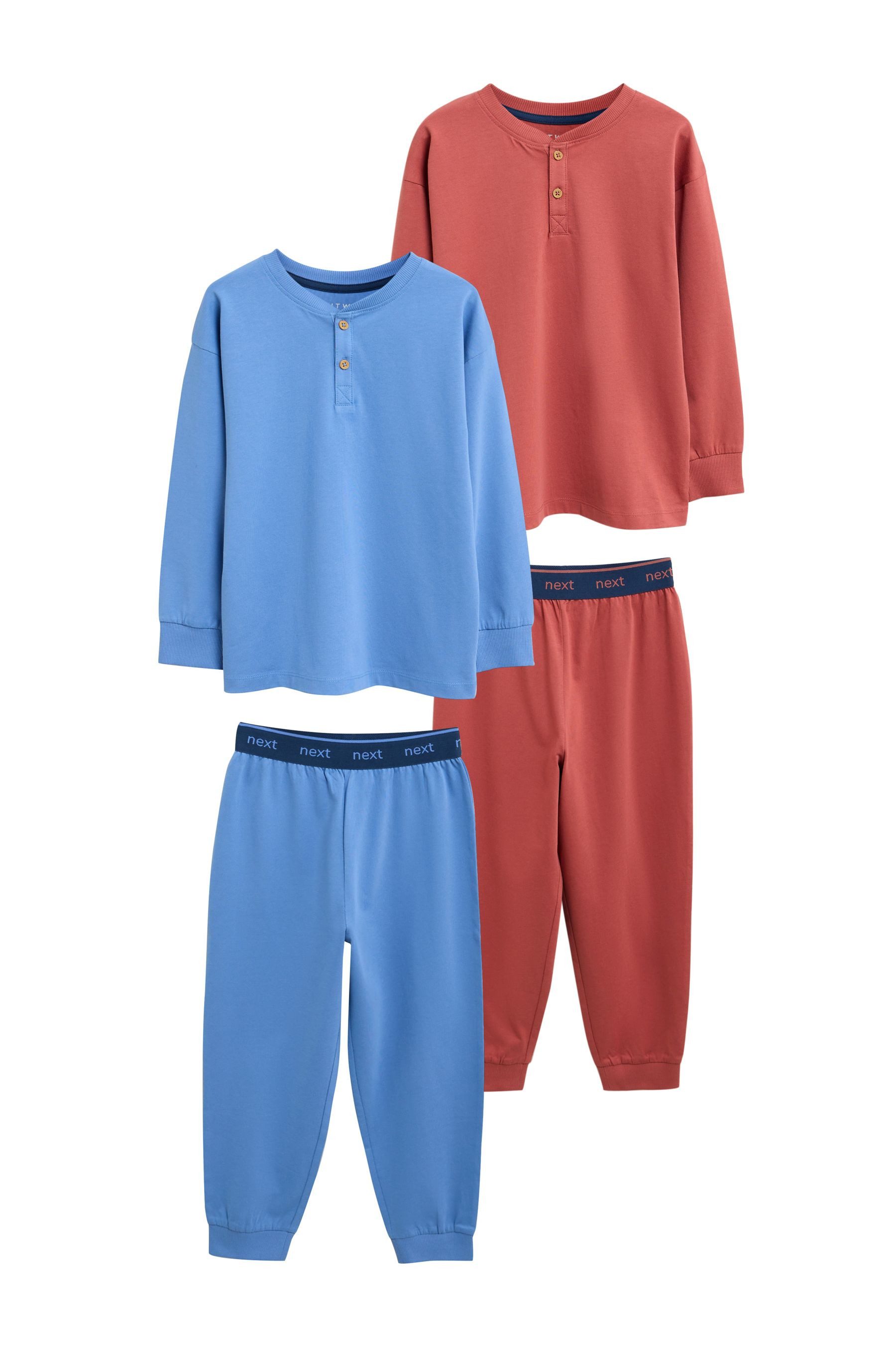 Next Pyjama Schlafanzüge mit langen Ärmeln, 2er-Pack (4 tlg)