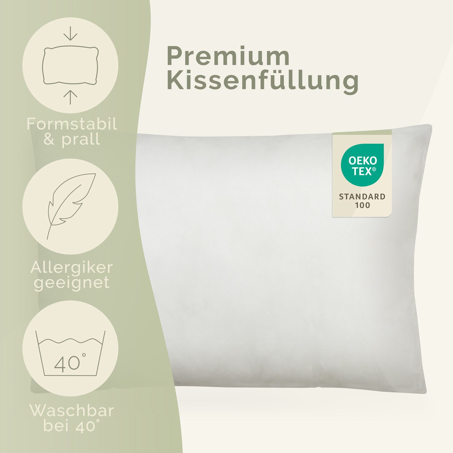 Blumtal Kissenfüllung Blumtal Kissenfüllung - Oeko-TEX zertifizierte Füllung, Füllkissen in verschiedenen Größen