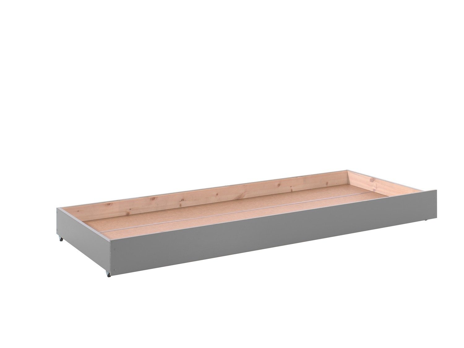 Einzelbett Bettschublade Pino 196 x 19 x 94 cm Kiefer Grau