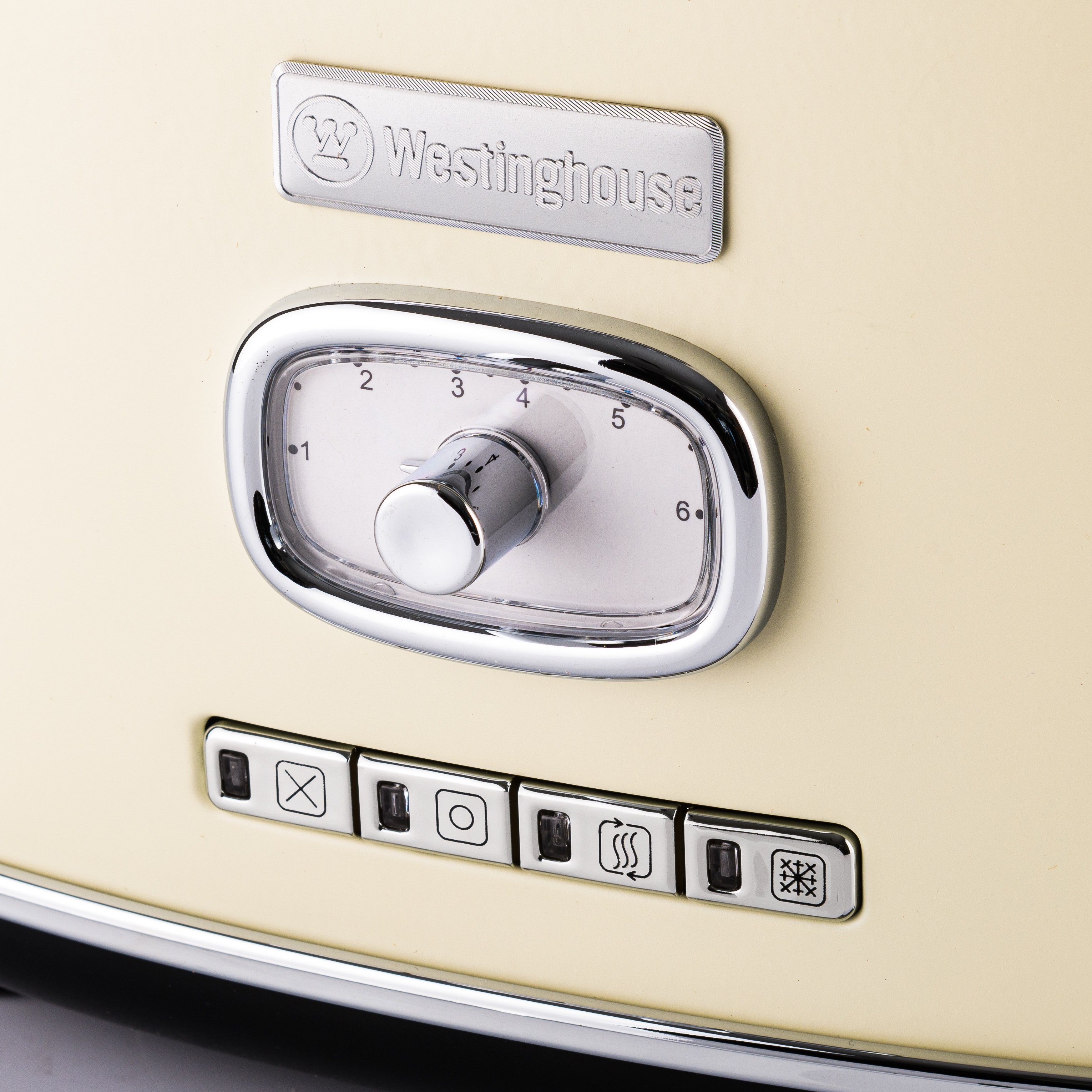 Westinghouse Toaster WKTTB857, Krümmelschublade 6 Stufen, 2 kurze Schlitze, für 2 Scheiben, 815 W, Auftau-, Aufwärm-Funktion, Überhitzungsschutz