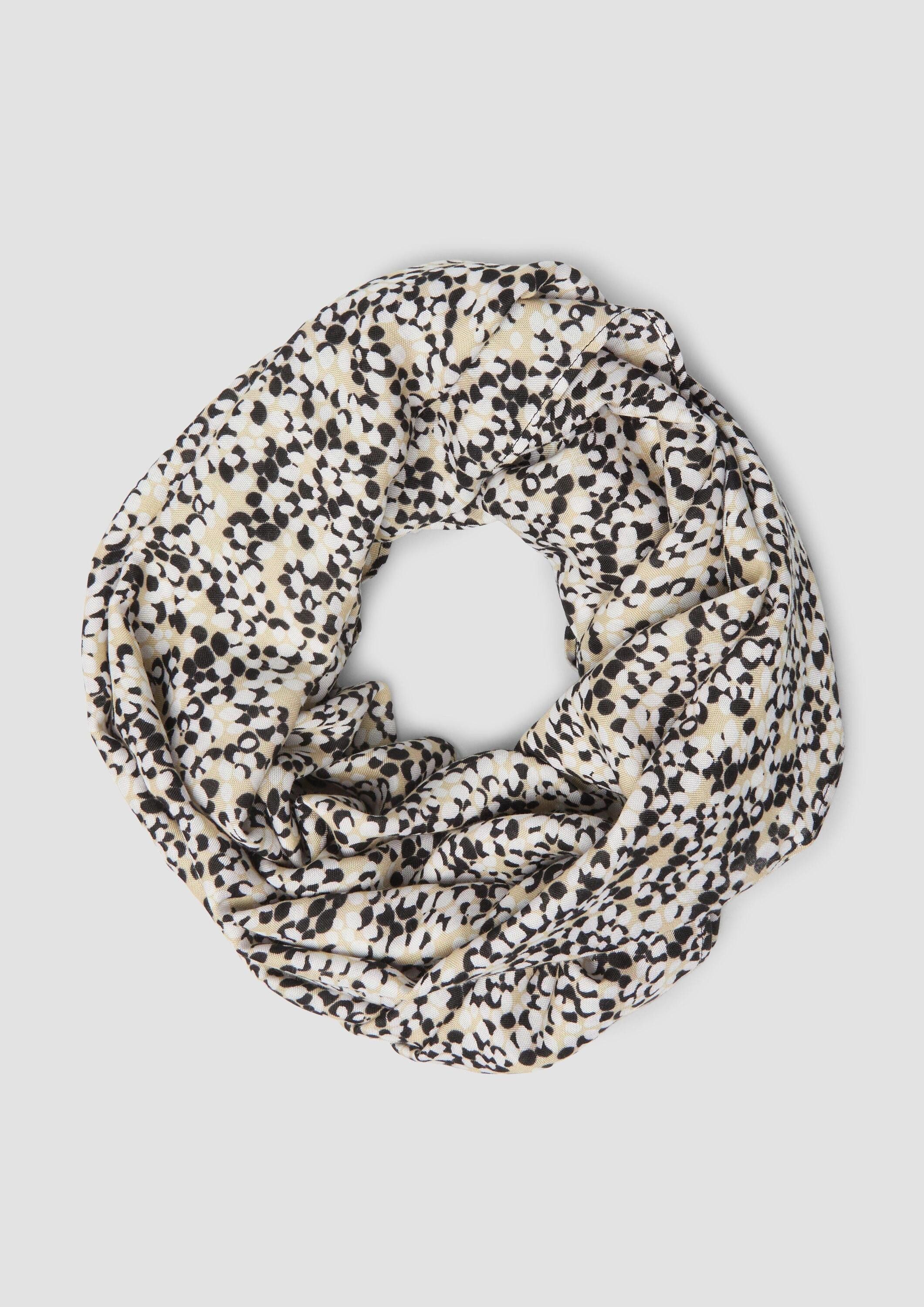 s.Oliver Loop Snood, Gemusterter Loop-Schal aus Viskose