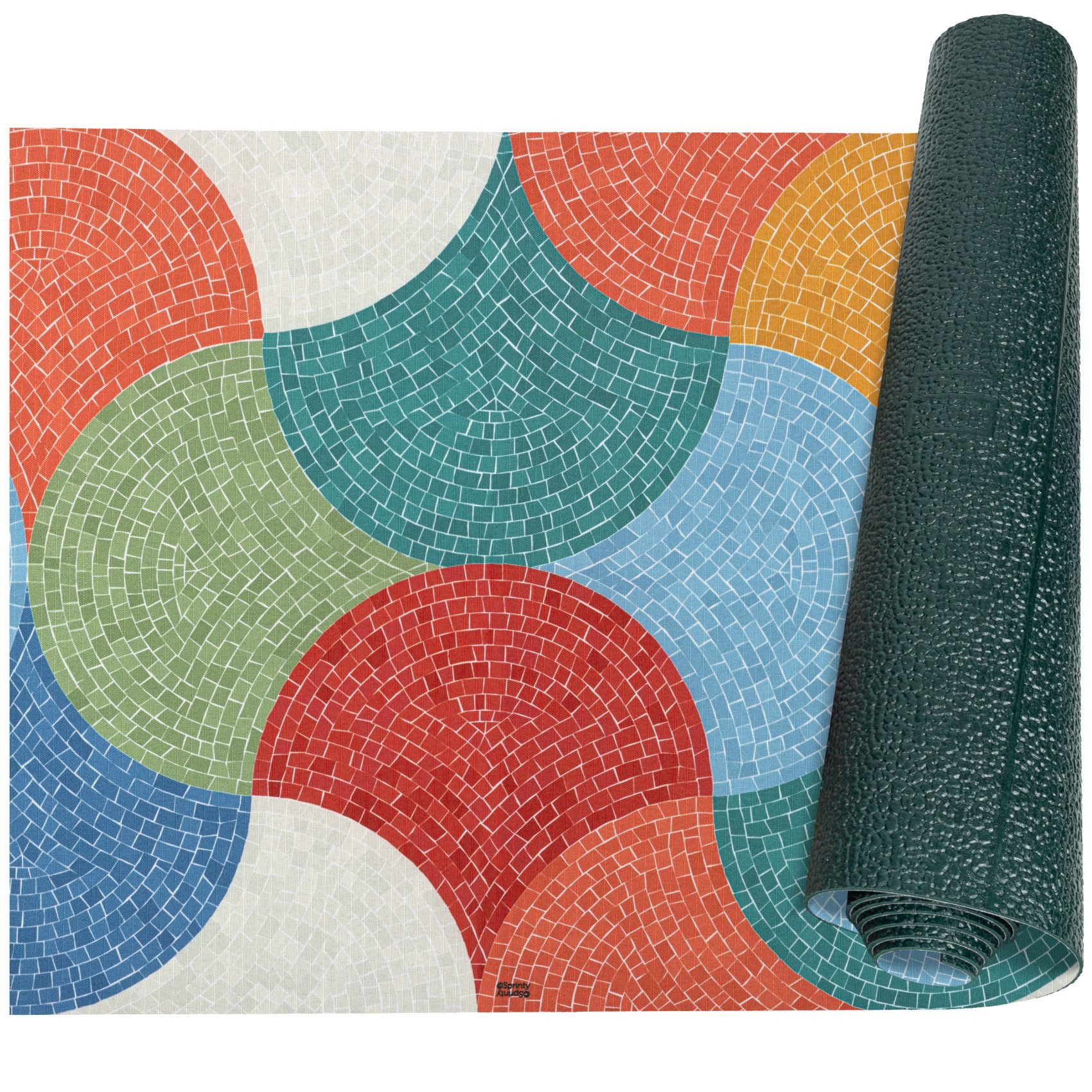 ANRO Küchenläufer RANNA pflegeleicht Teppichläufer Bodenmatte Flurläufer Küchenteppich, eckig, Höhe: 3 mm, Meterware rutschfest 100cm Modern Bunt wasserdicht