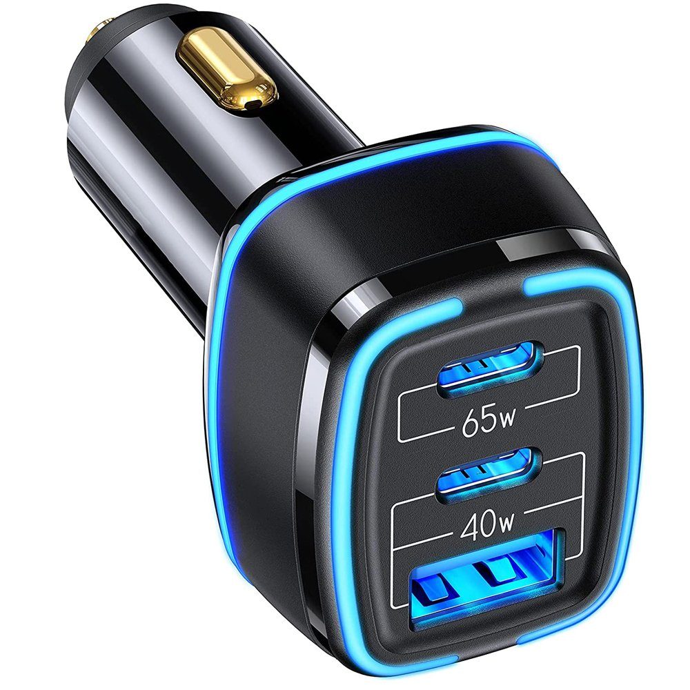 GelldG 105W Auto Ladegerät USB C, 12V/24V Zigarettenanzünder USB mit 3  Ports USB-Adapter