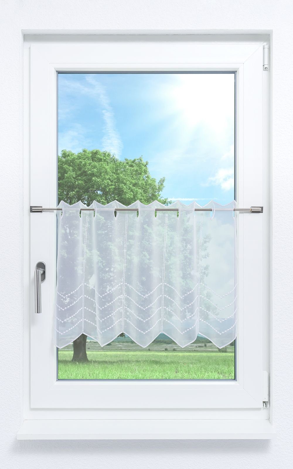 Plauener Spitze® Scheibengardine Melissa, (1 St), günstig online kaufen