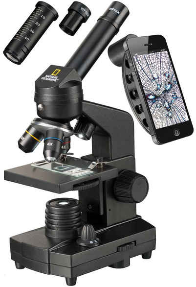 NATIONAL GEOGRAPHIC 40x-1280x inkl. Smartphone Halterung Auf- und Durchlichtmikroskop