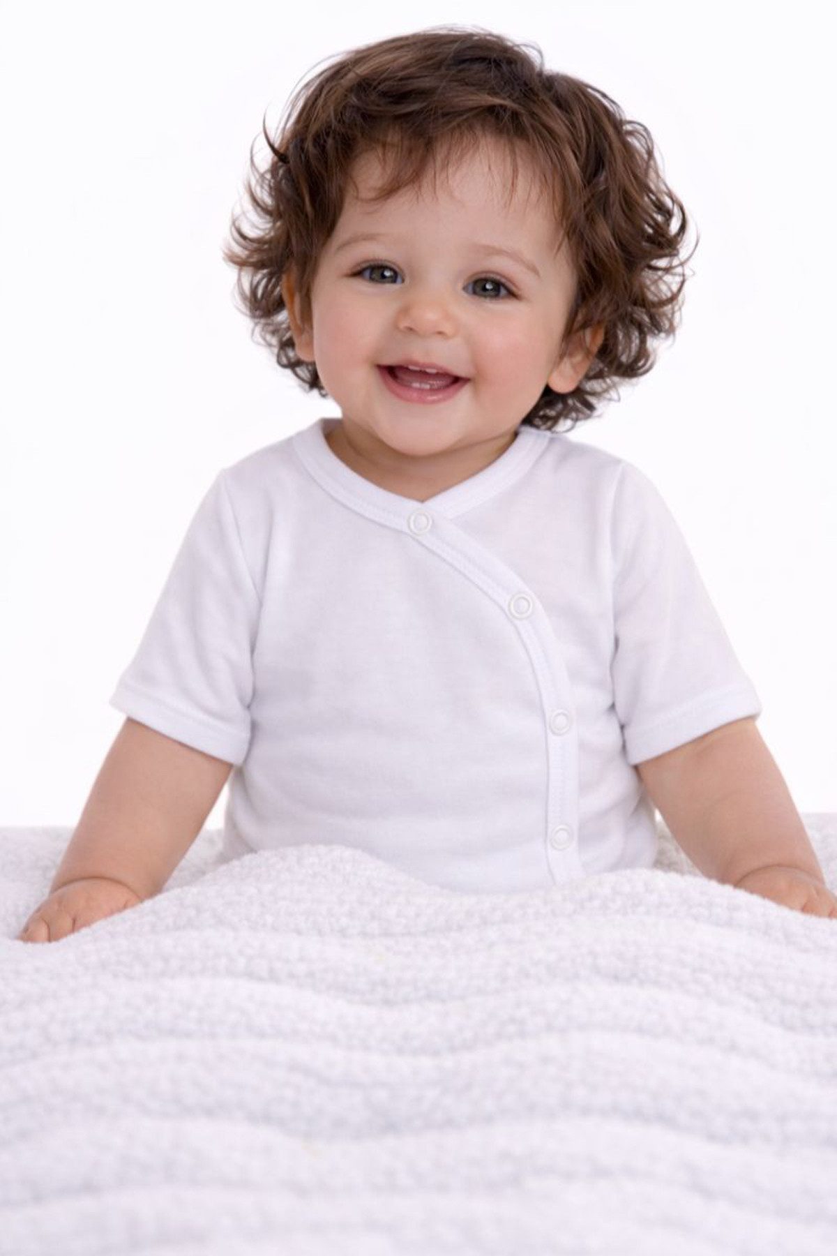 Body Body Kurzarmbody Wickelbody in Weiß Erstlingsbody unisex