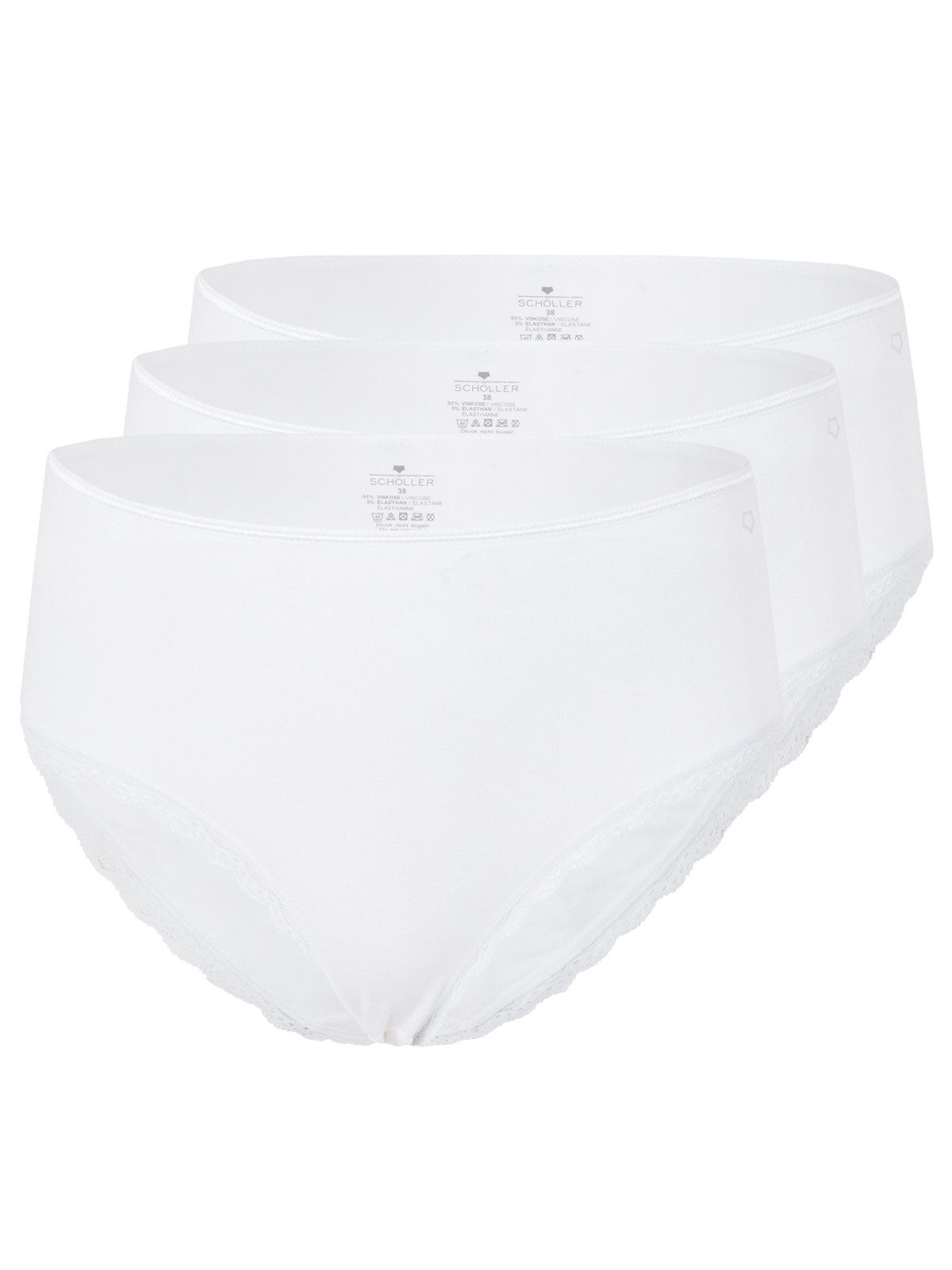 Taillenslip 3er Pack Damen Highwaist Slip Viskose