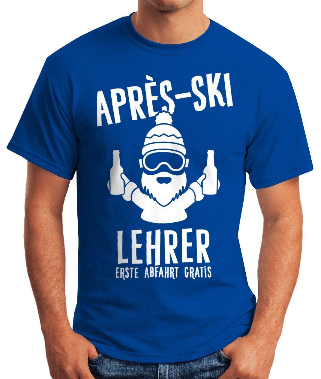 MoonWorks Print-Shirt Après Ski Herren T-Shirt Lehrer Fun-Shirt Moonworks® günstig online kaufen