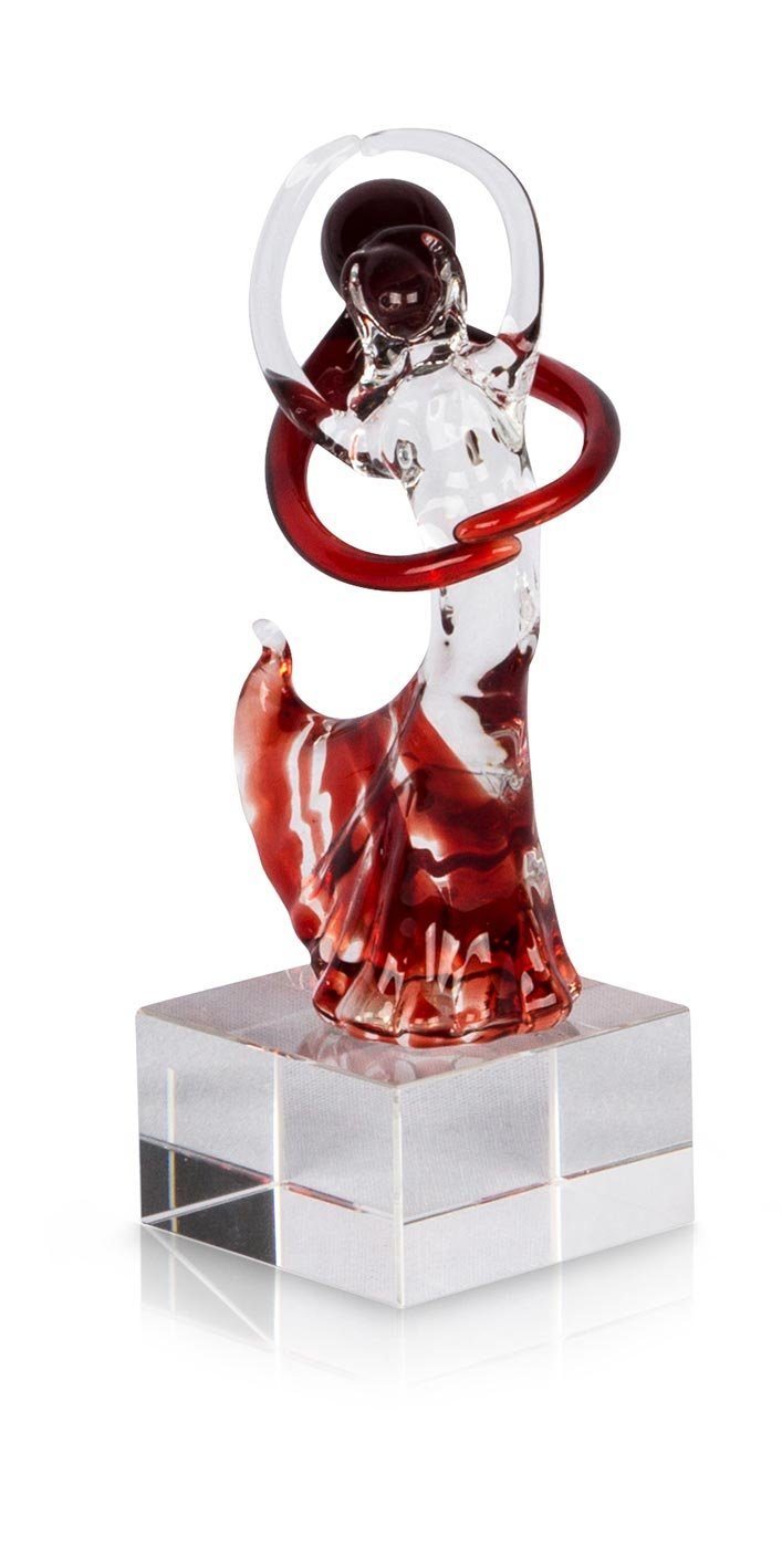 Variante Glasfigur Deko Tänzer Skulptur, 5x14x5cm Designer Levandeo® Geschenk Skulptur 5 Glas