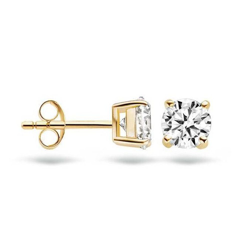 Blush Paar Ohrstecker BLUSH Ohrstecker 14 Karat Gelbgold mit Zirkonia 7053YZI