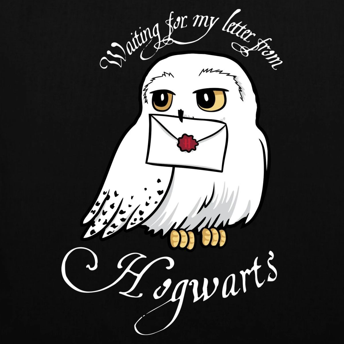 Spreadshirt Henkeltasche Harry Potter Hedwig Brief Stoffbeutel (1-tlg)
