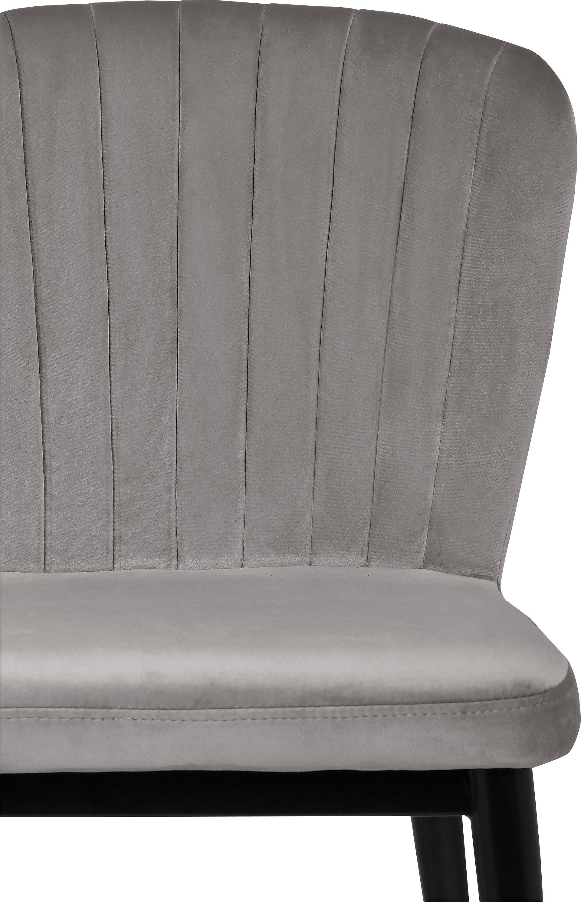 gepolstertem Leonique Design und modernes Dinan Rückenlehne, Esszimmerstuhl grau (Set), mit 2er-Set Sitz