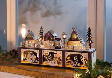 Home affaire Weihnachtsdorf Weihnachtsdeko, LED-Lichtersockel