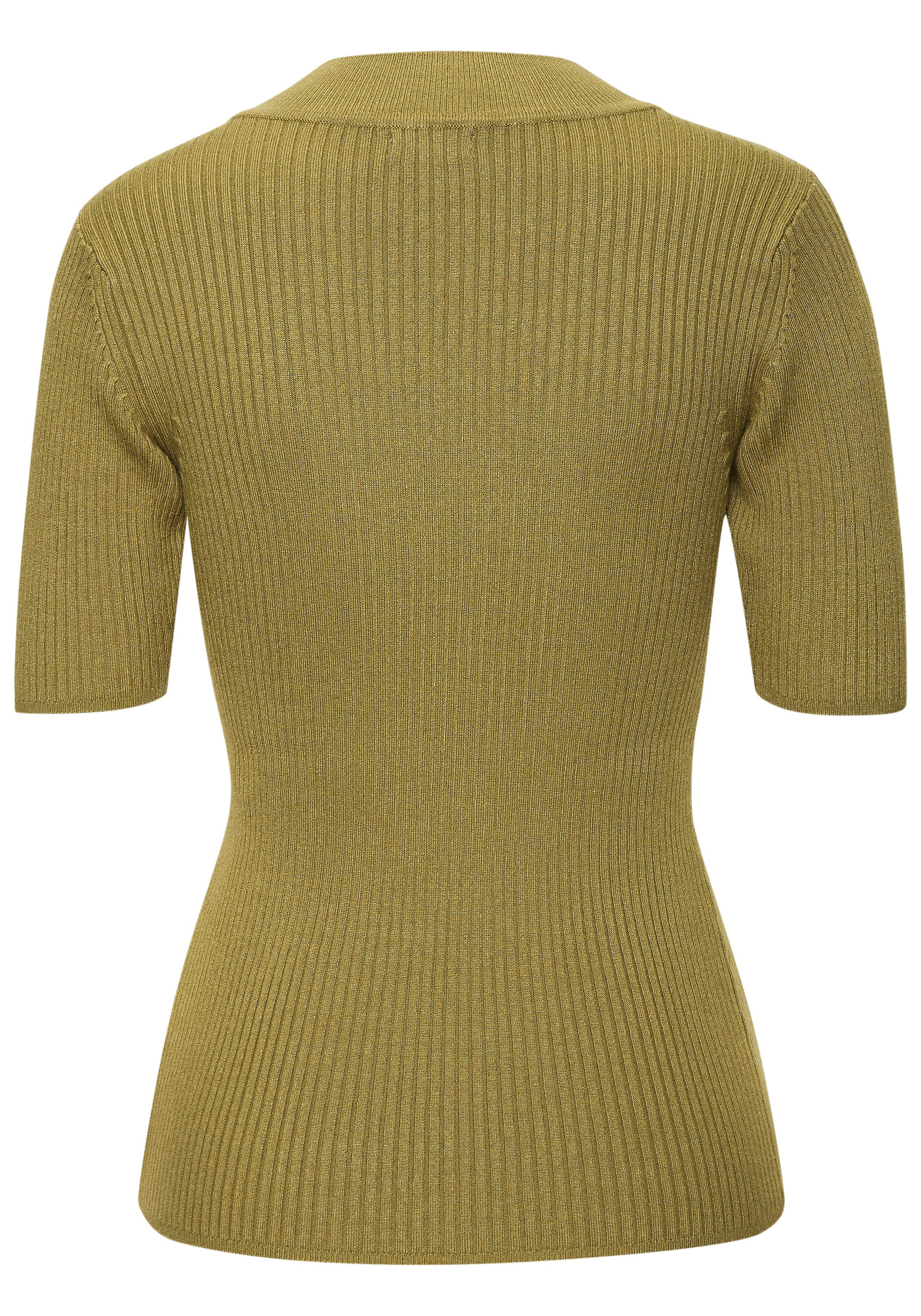 LASCANA Kurzarmpullover mit Rippstruktur, figurbetonter Strickpullover, günstig online kaufen