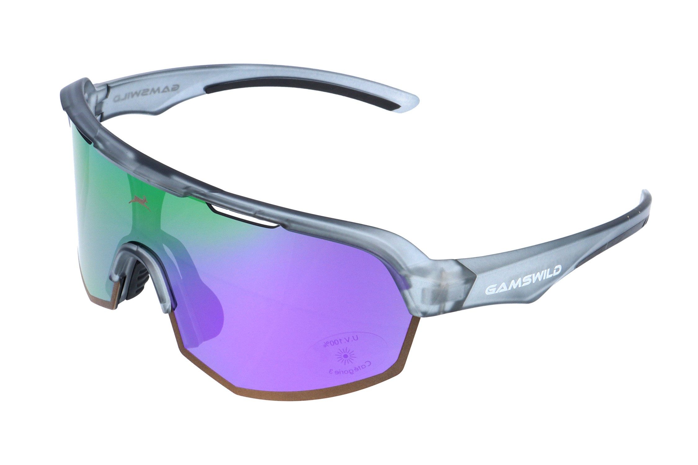 Sportbrille UV400 Sonnenbrille Skibrille Fahrradbrille extra große Scheibe Damen