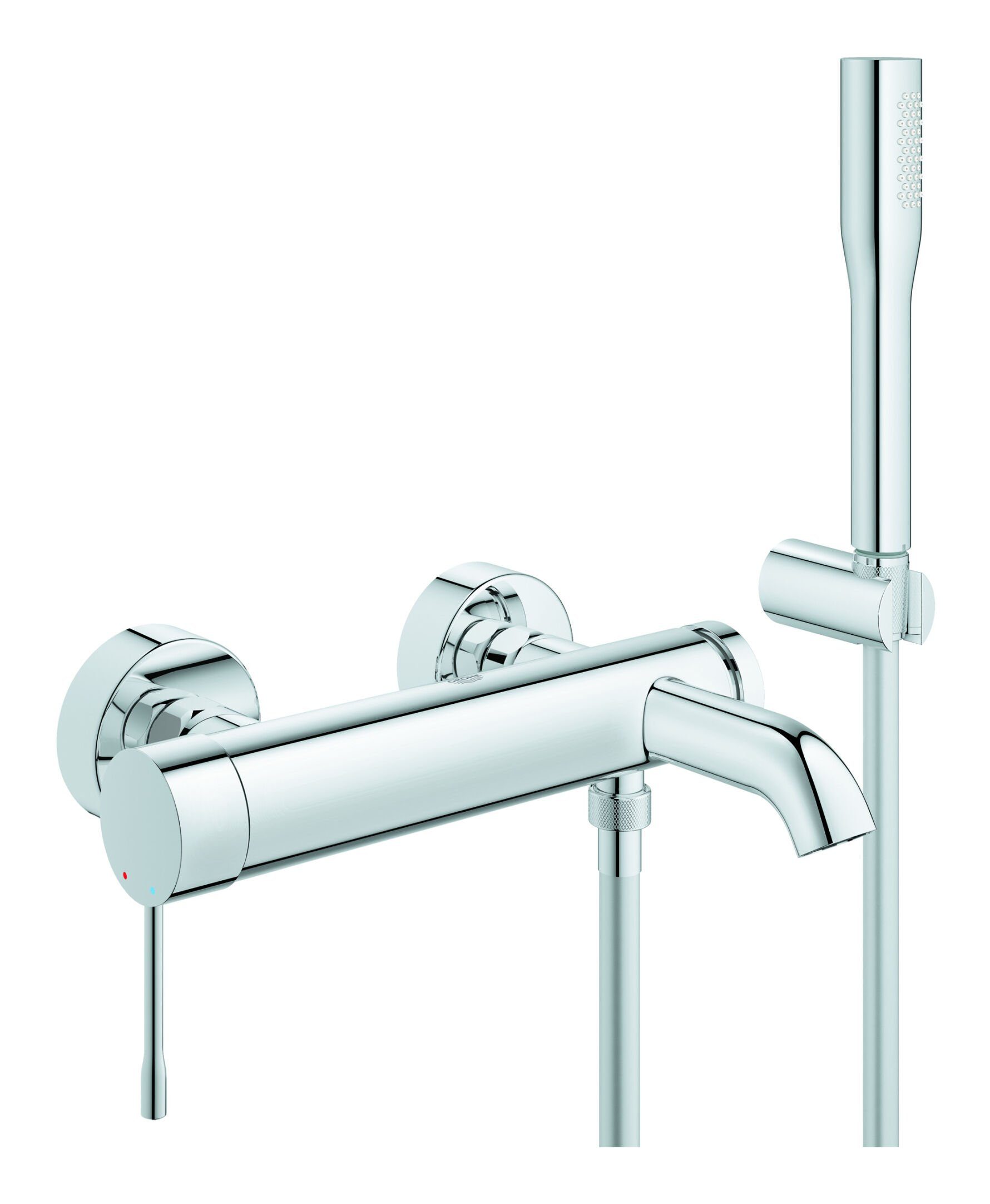 Grohe Wannenarmatur Essence Einhand-Wannenbatterie mit Brausegarnitur - Chrom