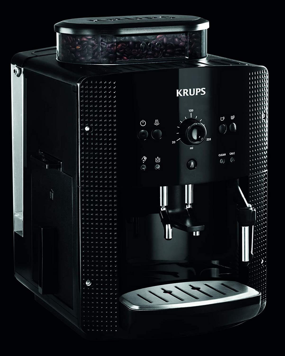 2-Tassen-Funktion, Kaffeevollautomat, Kaffeevollautomat CappucinoPlus-Düse 1,8 EA Krups 81R8 W, l Milchsystem 1450 Espressomaschine, Wassertank, Arabica mit