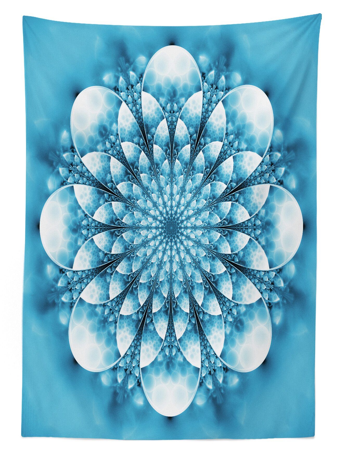 Klare Farben, Bereich Farbfest Waschbar Abstrakt Für Blauer Exotische geeignet Außen Abakuhaus den Blumen Tischdecke Mandala