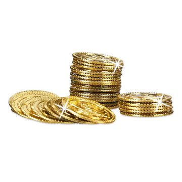 relaxdays Piraten-Kostüm Goldmünzen 144er Set