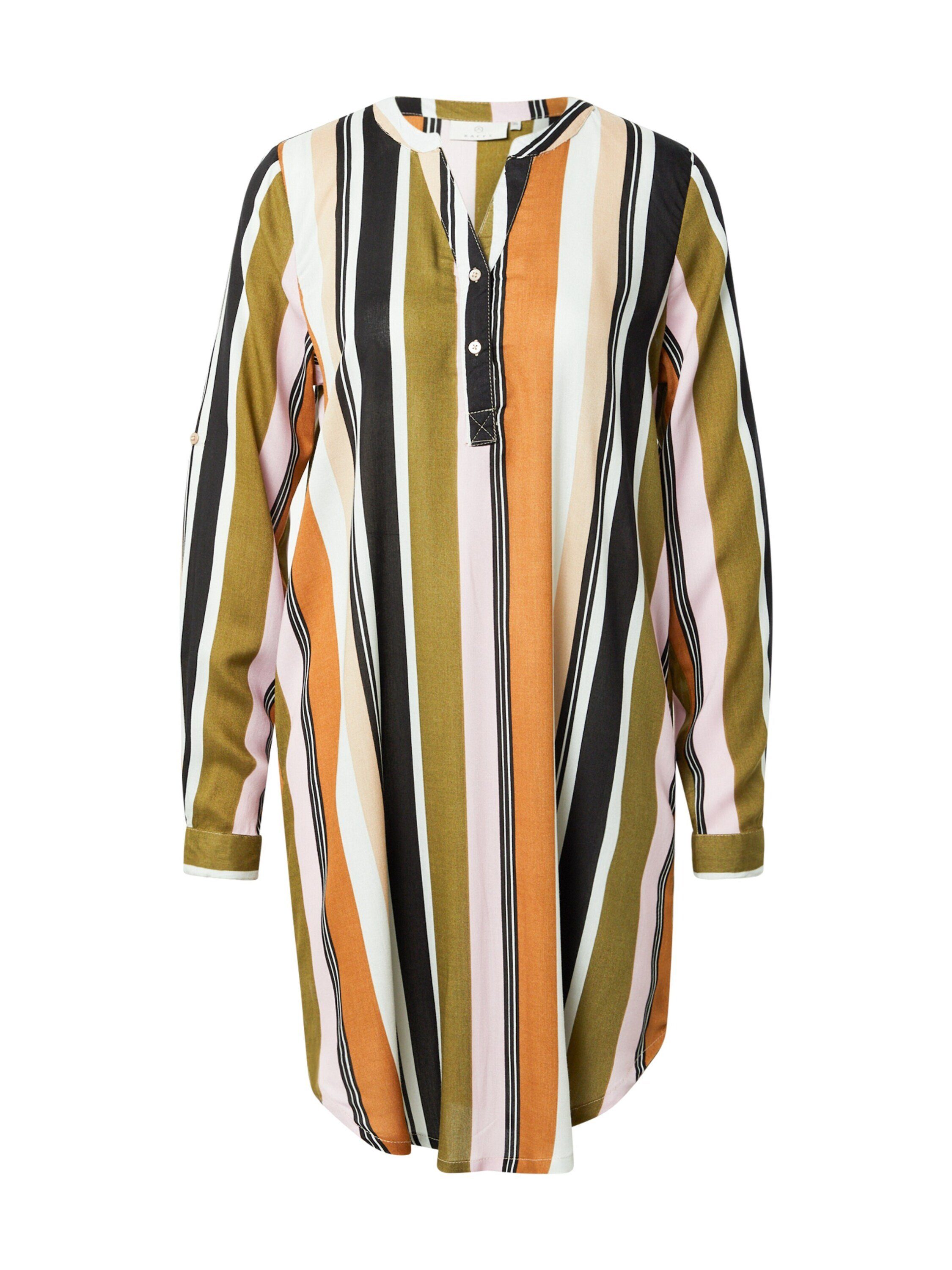 KAFFE Jerseykleid Marana (1-tlg) Details, Print Plain/ohne Green Detail Pink Drapiert/gerafft, Stripe Weiteres 