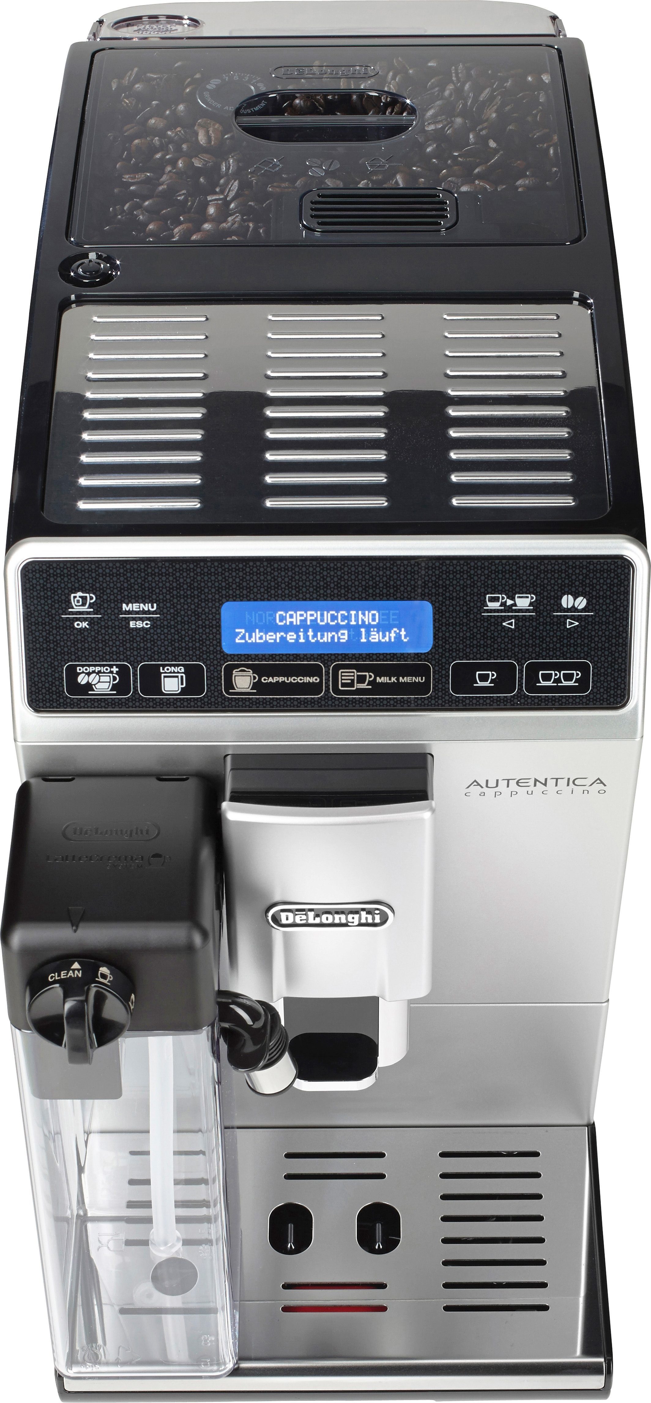 De'Longhi Kaffeevollautomat Autentica Cappuccino ETAM29.660.SB - Superkompakt - nur 19,5 cm breit, LatteCremaMilchsystem, Kegelmahlwerk 13-stufig, automatische  – Bild 5 von 5