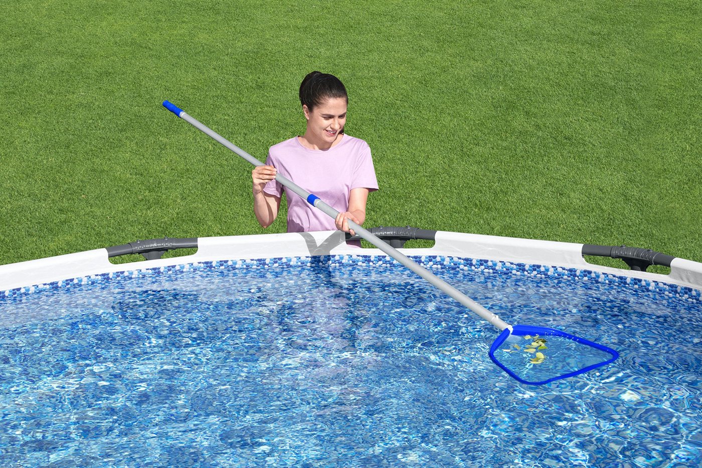 Thumbnail - Bestway Kescher Flowclear™AquaScoop™ Deluxe (Packung, 1-St., 40 x 53 x 4,8 cm), für Bestway Teleskopstange
