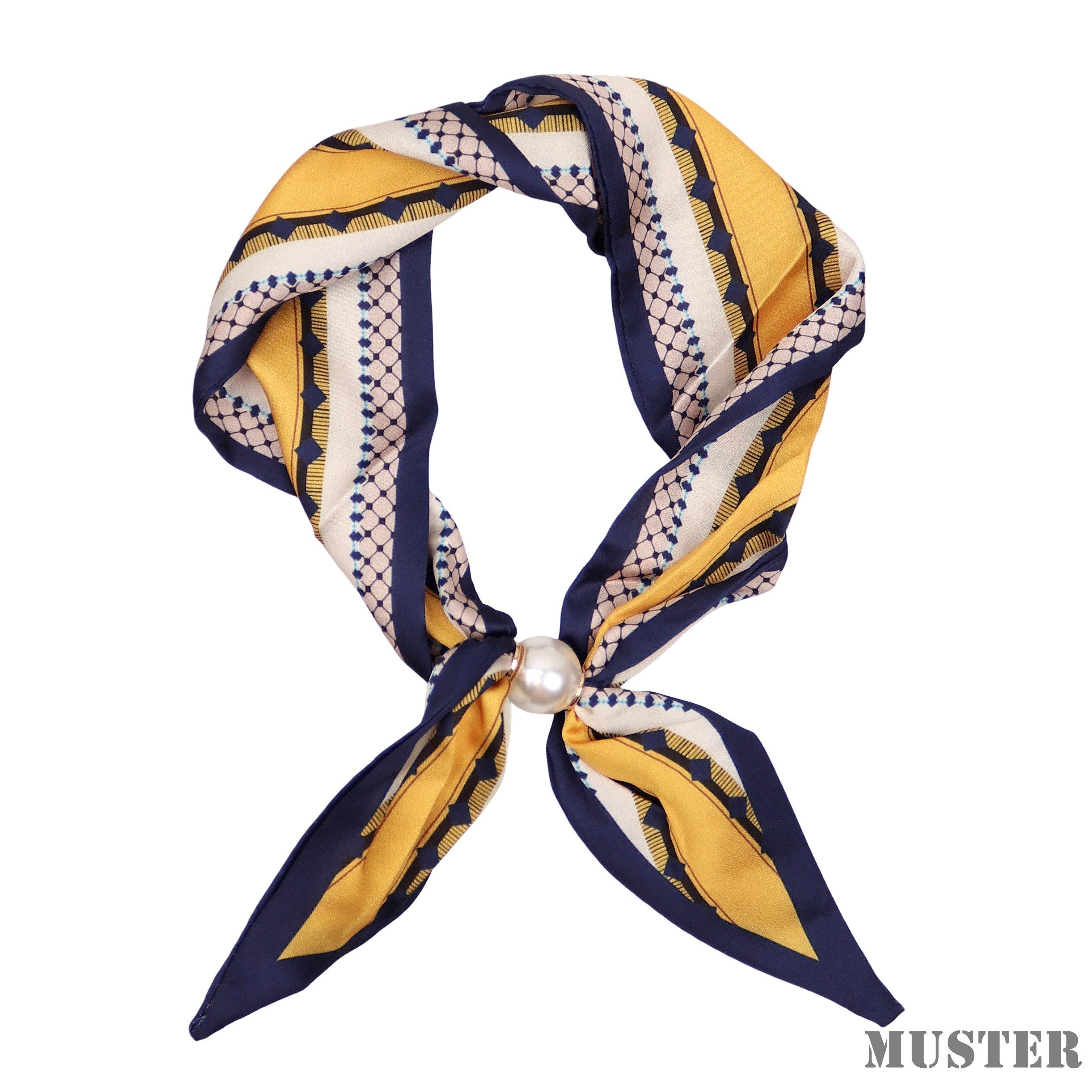 MIRROSI Nickituch Schmales Halstuch mit magnetischem Clip, Damen Halstuch deal für Frühling,Sommer, Herbst – Bild 2 von 4