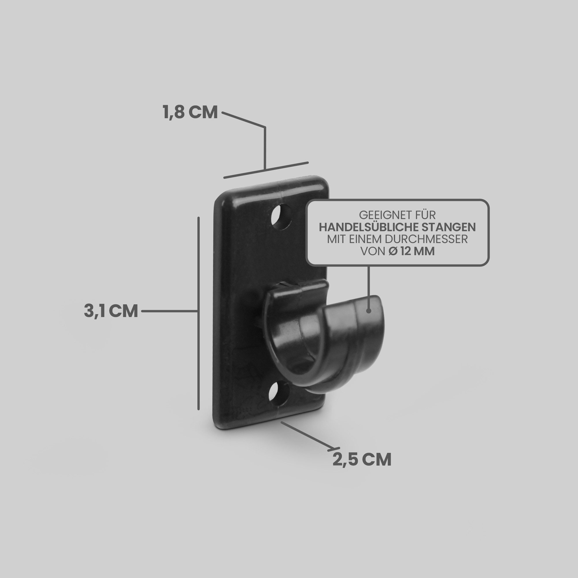 Bestlivings Gardinenstangenhalterungen Ersatzhalter, Cafehausstangen bis Ø1 günstig online kaufen