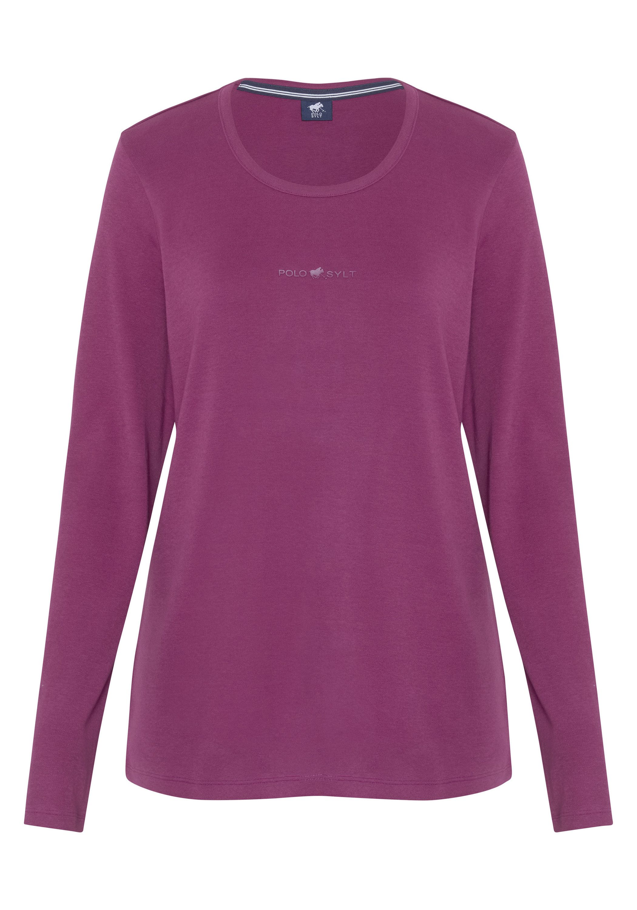Polo Sylt Langarmshirt im Label-Design günstig online kaufen