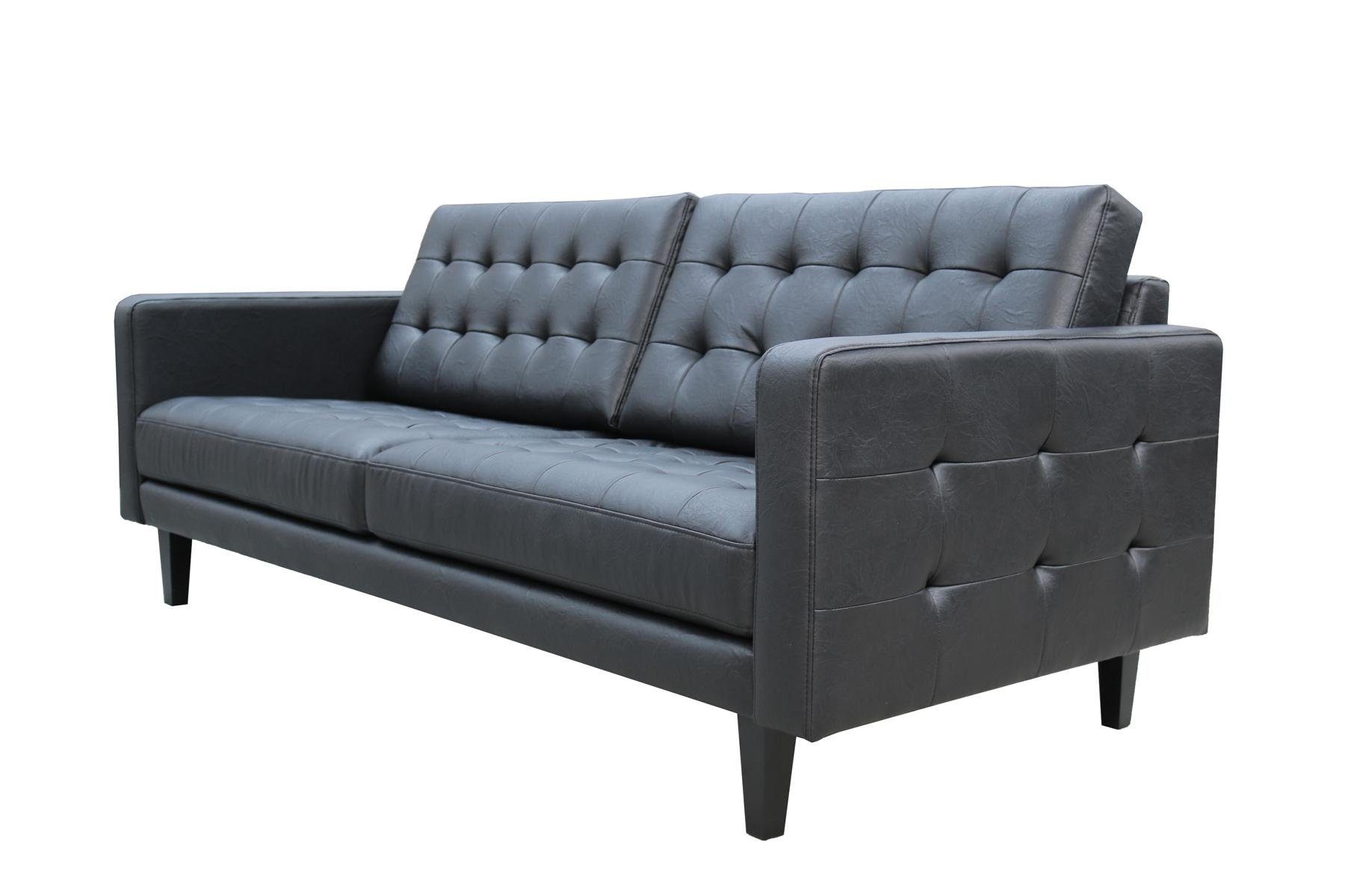 3+1 Sitzer Polster Couch Polstermöbel Schwarze in JVmoebel Neu, Europe Sofa Chesterfield Made